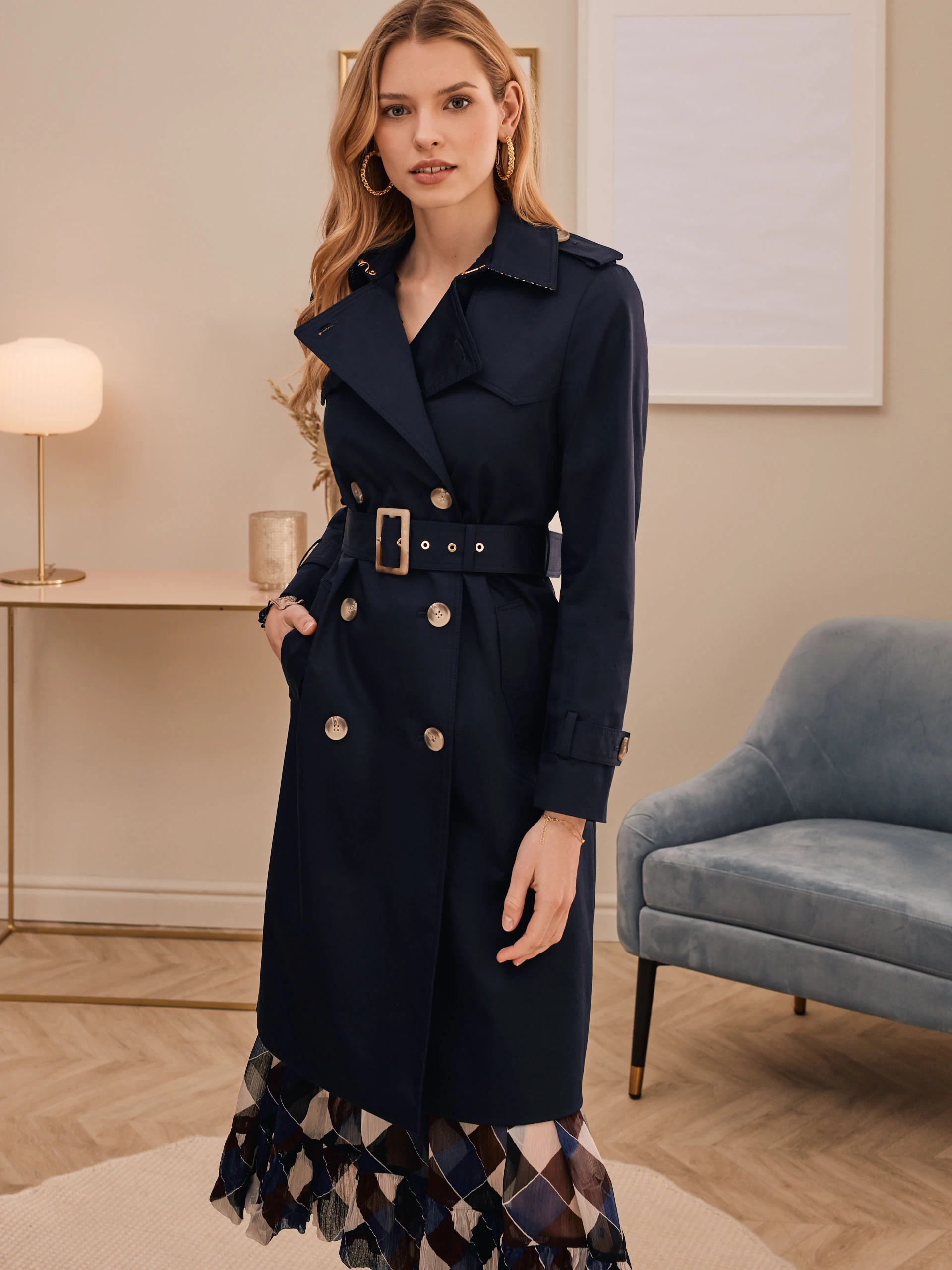 NAVY BLUE CLASSIC TRENCH