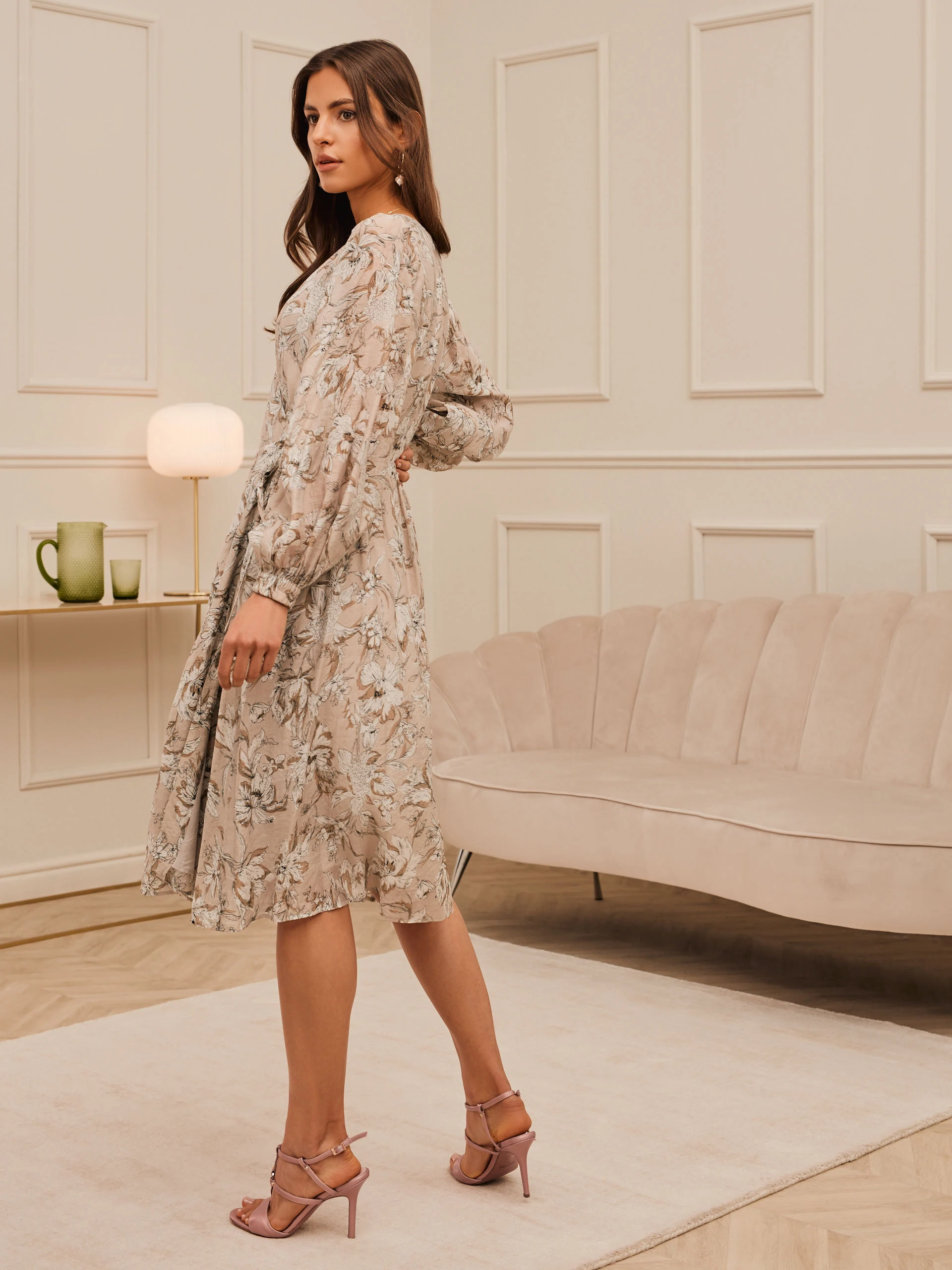 BEIGE ENVELOPE DRESS