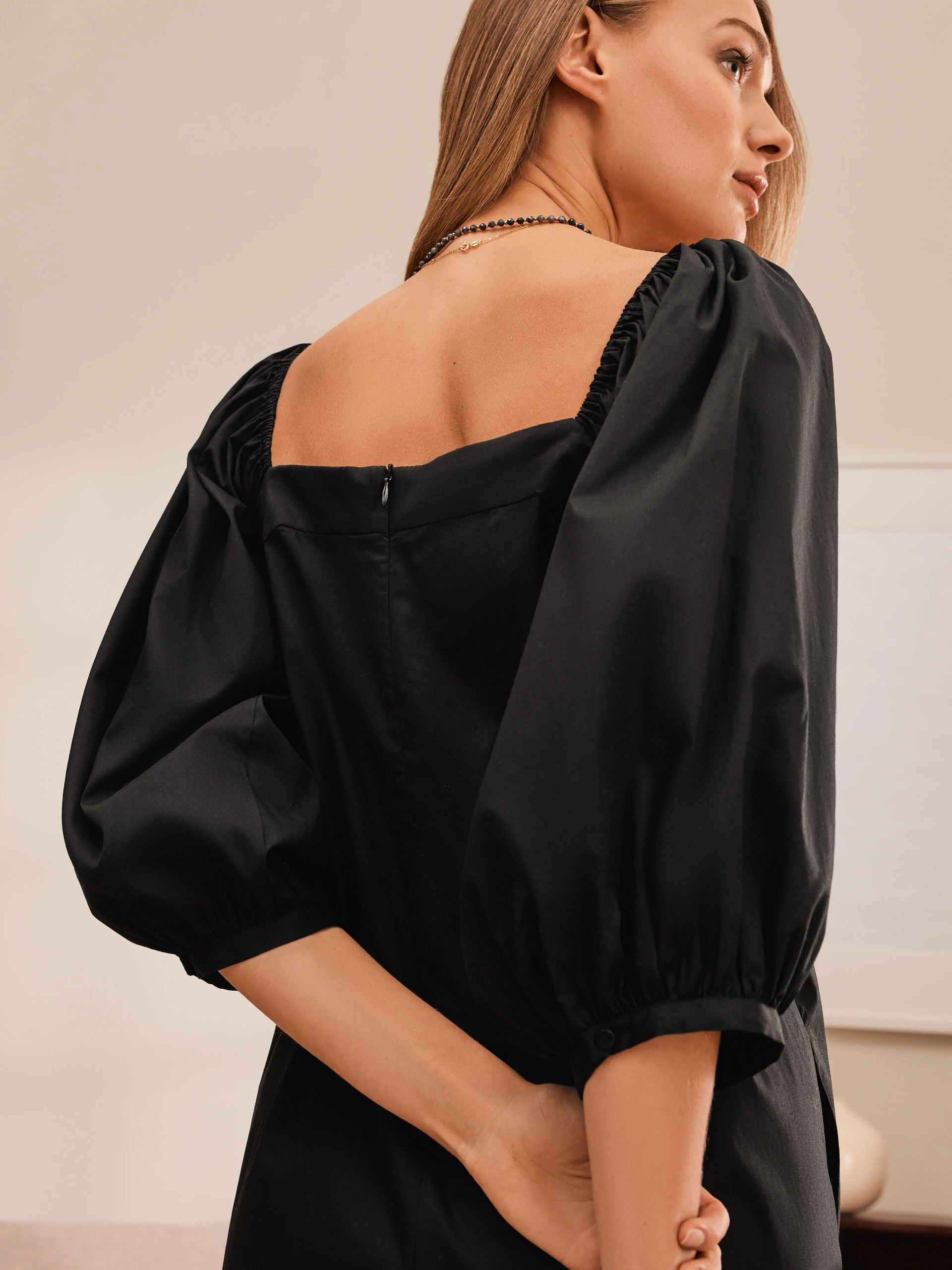 BLACK COTTON DRESS