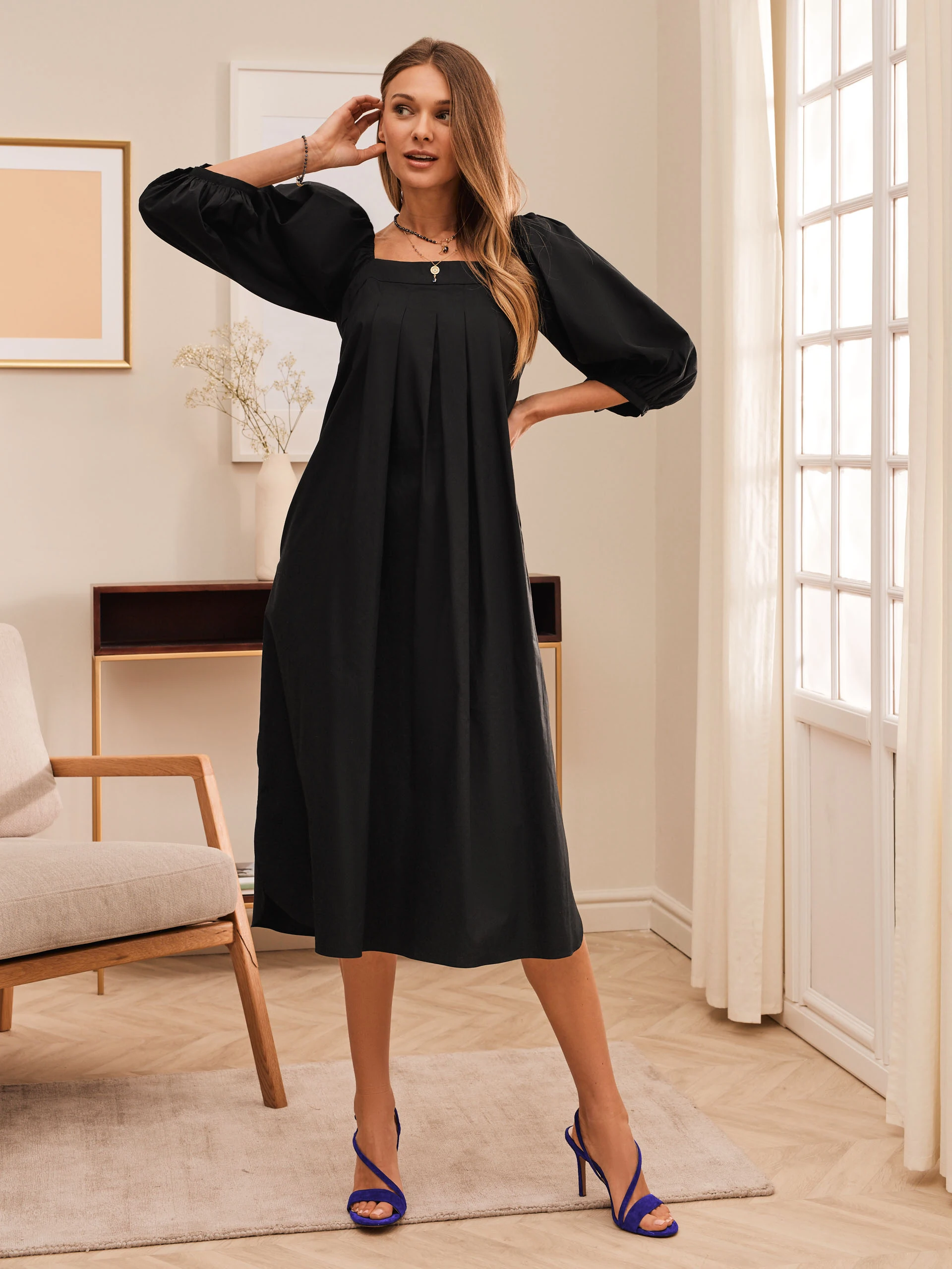 BLACK COTTON DRESS