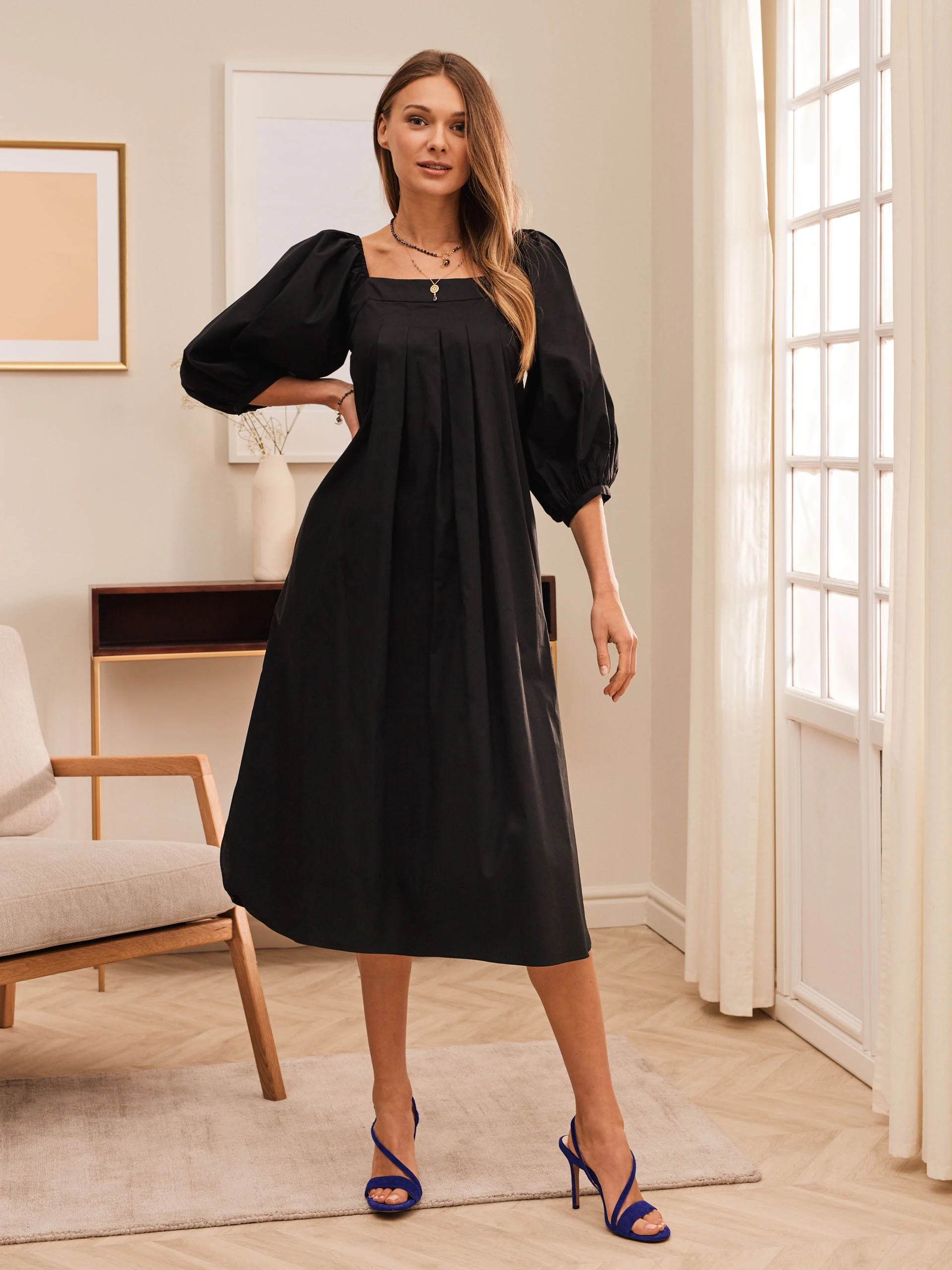 BLACK COTTON DRESS