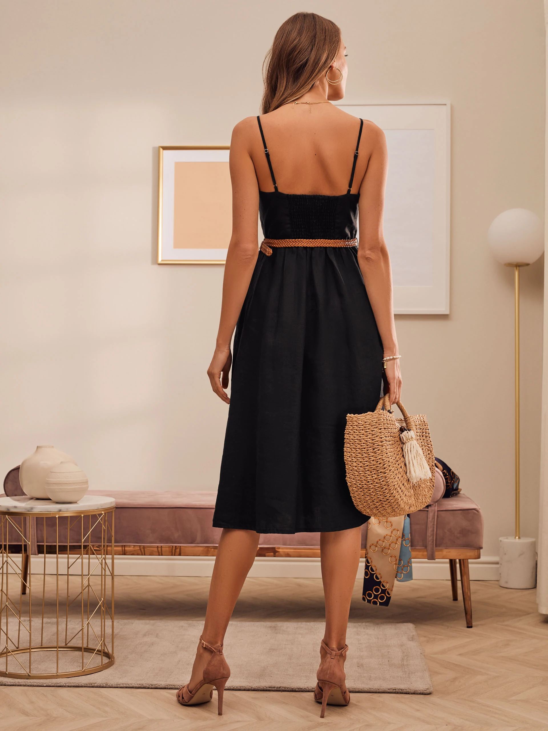 BLACK LINEN DRESS