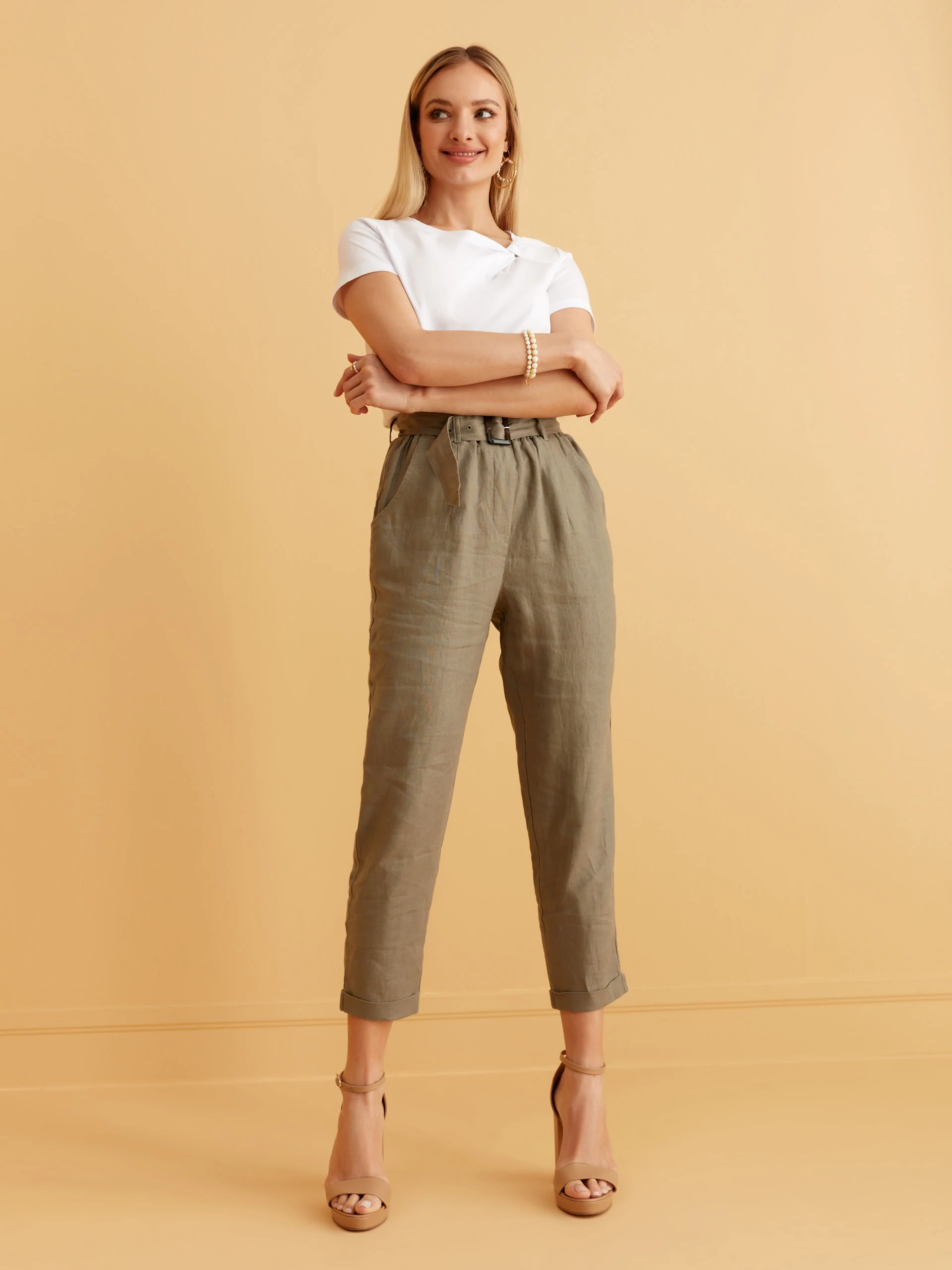 COTTON BLOUSE WITH SHORT SLEEVES
