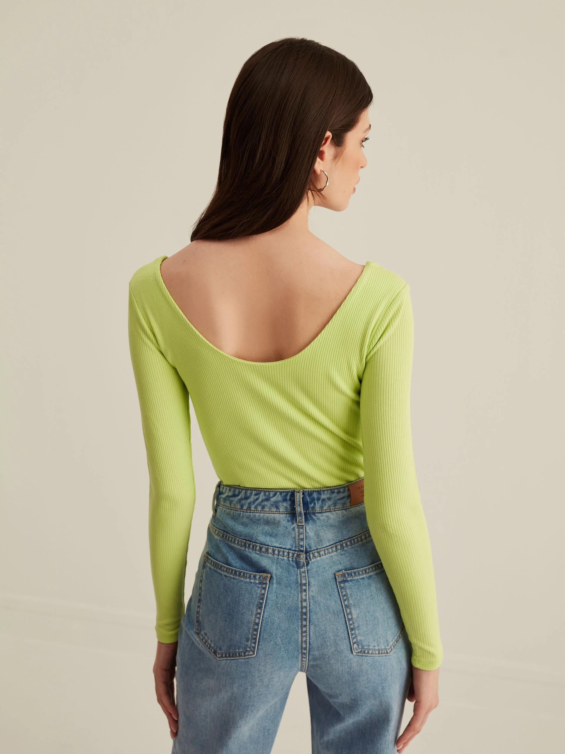 LIME GREEN LONG SLEEVE BODYSUIT