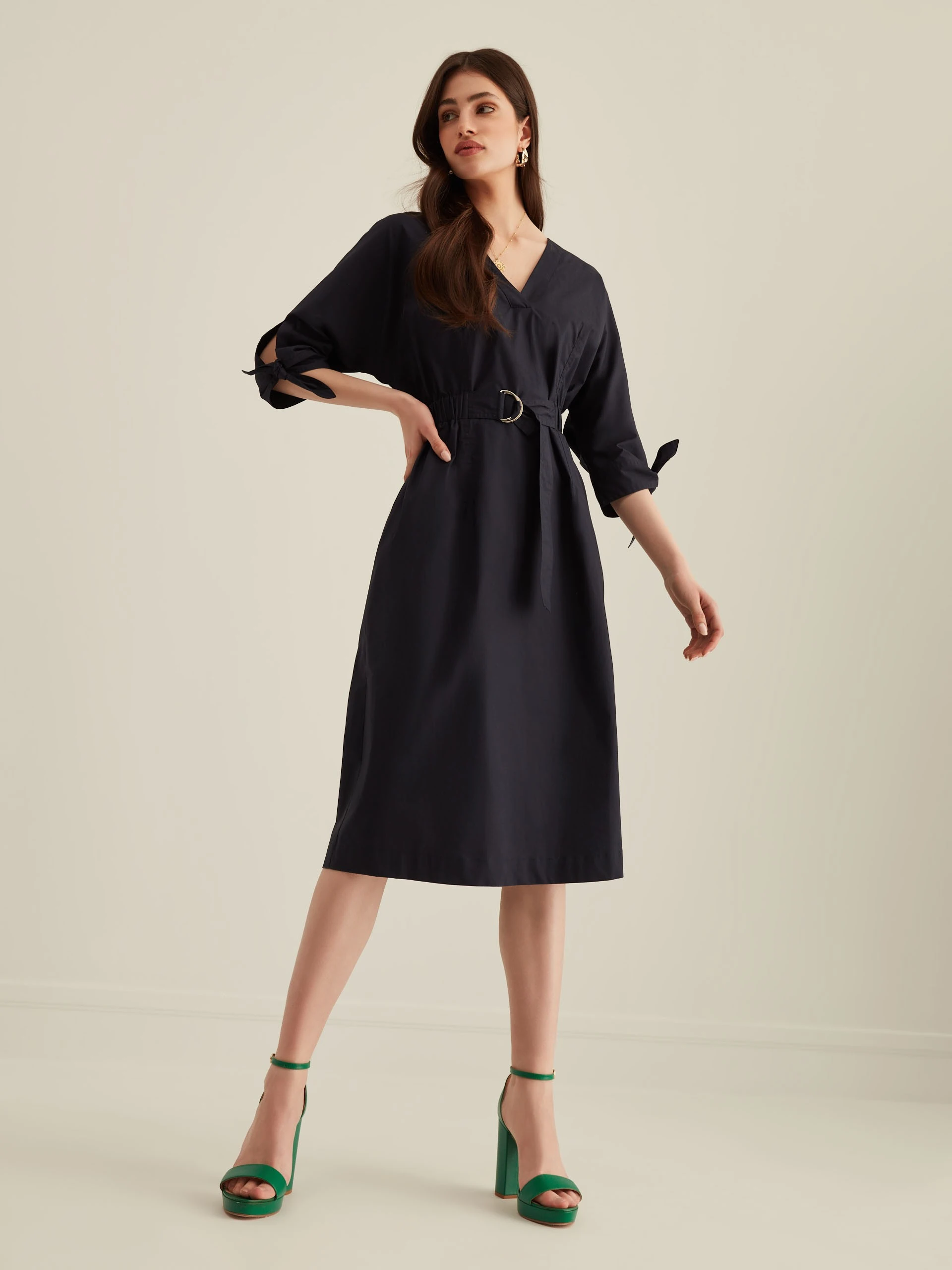 NAVY BLUE COTTON DRESS