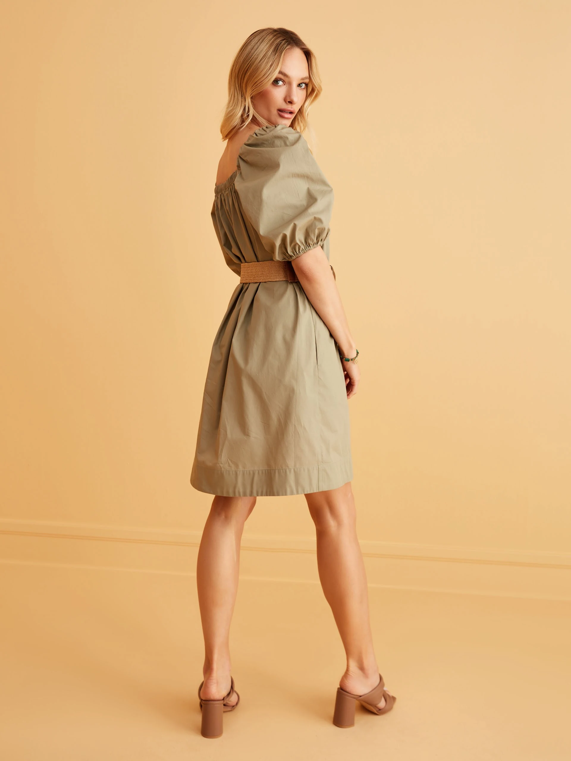 COTTON KHAKI DRESS