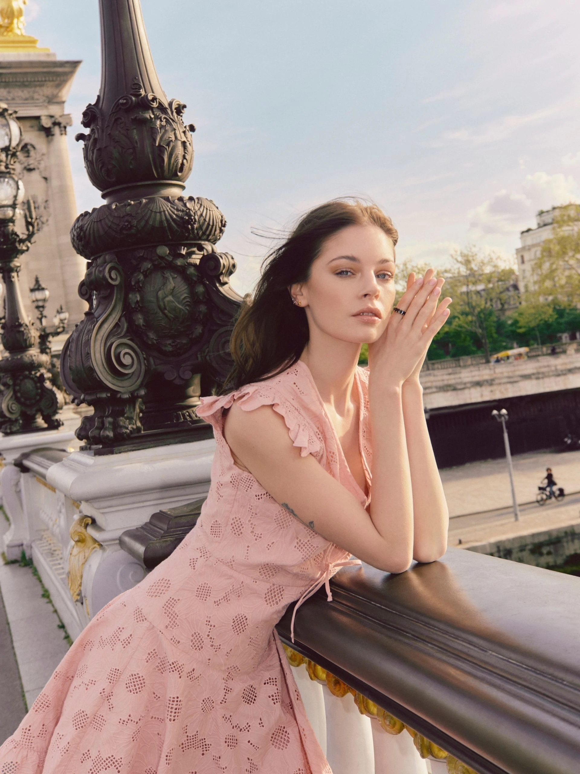PINK MINI DRESS WITH FRILL