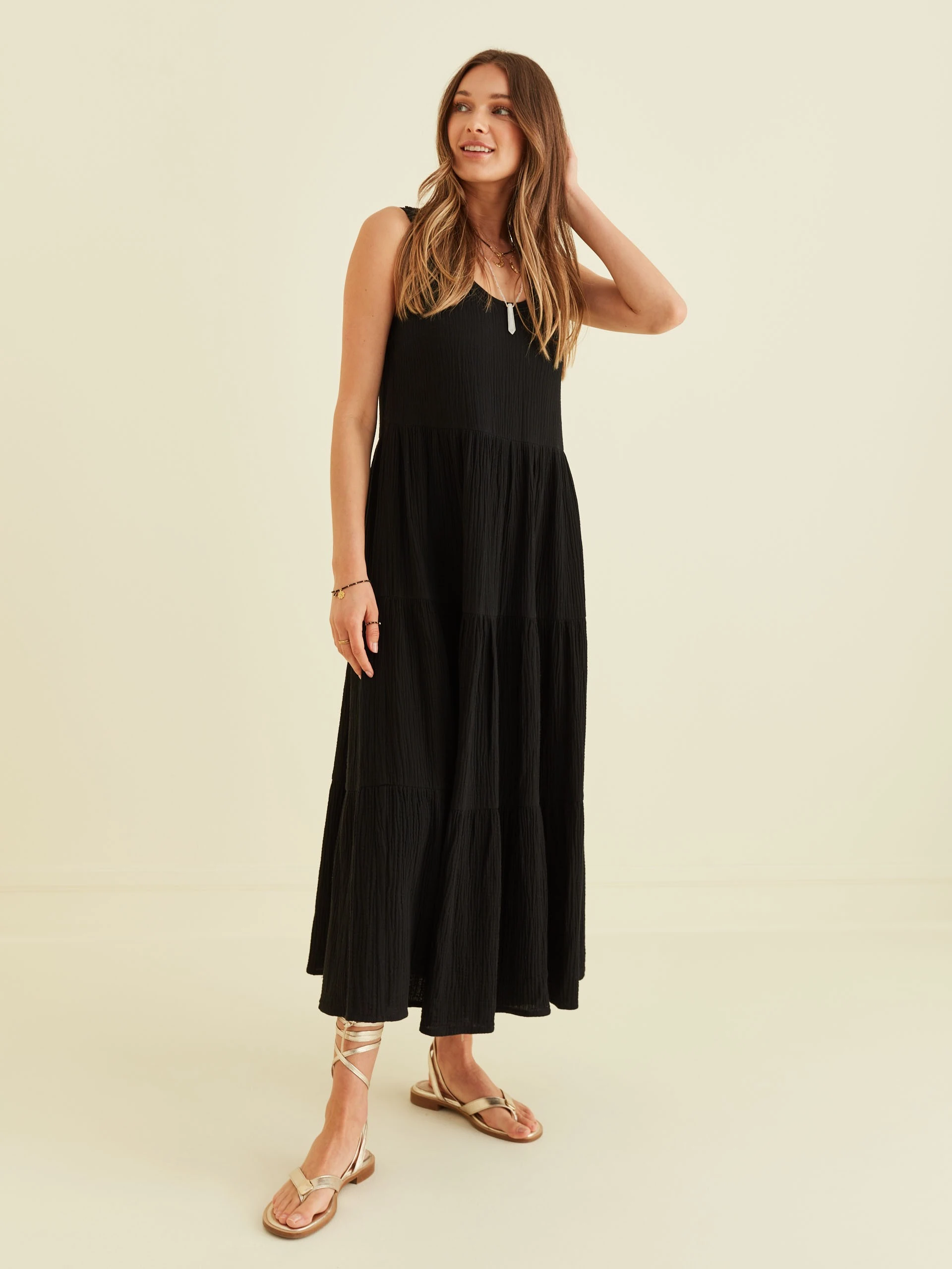 MAXI DRESS WITH OPENWORK DETAIL