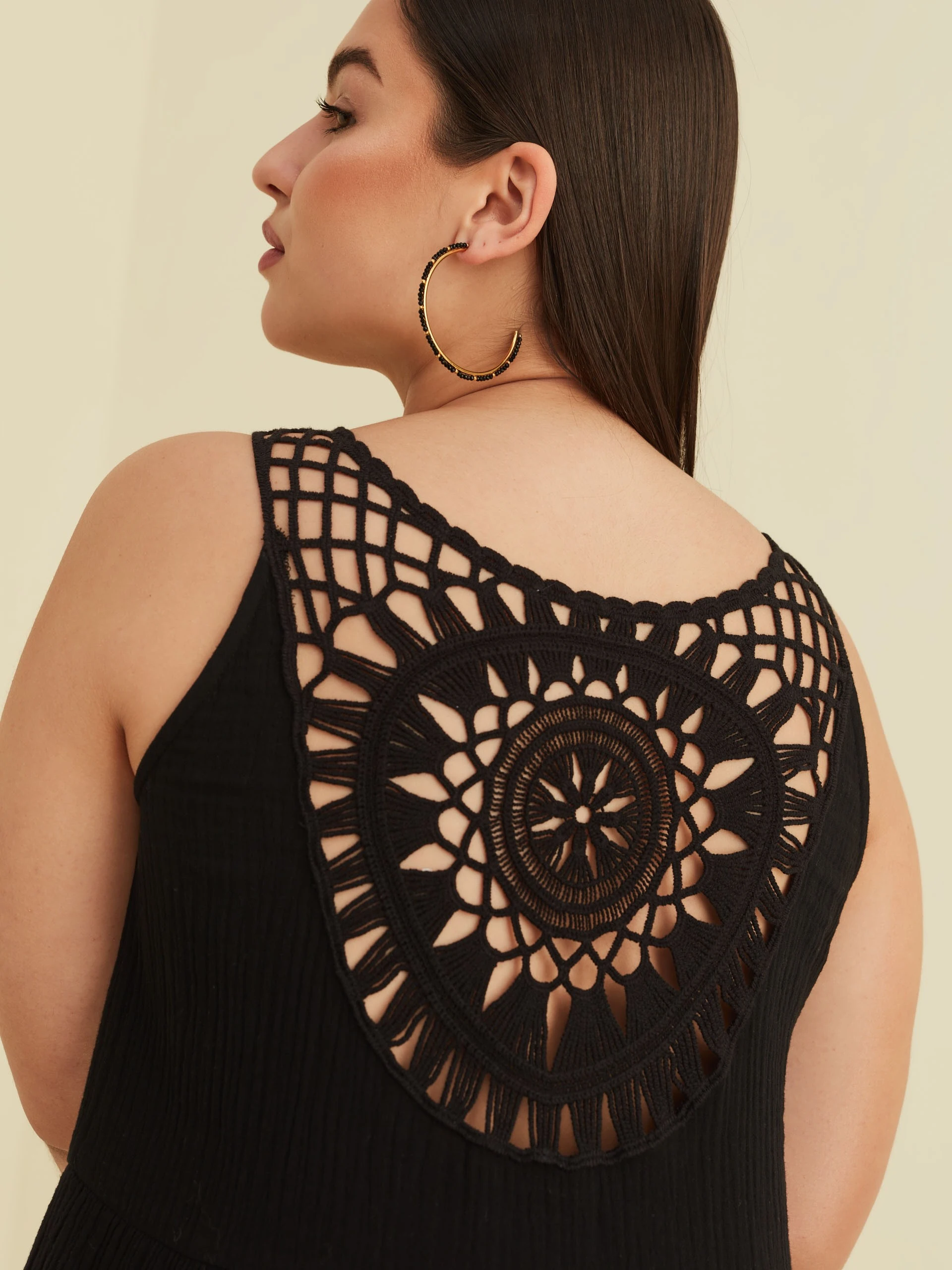 MAXI DRESS WITH OPENWORK DETAIL