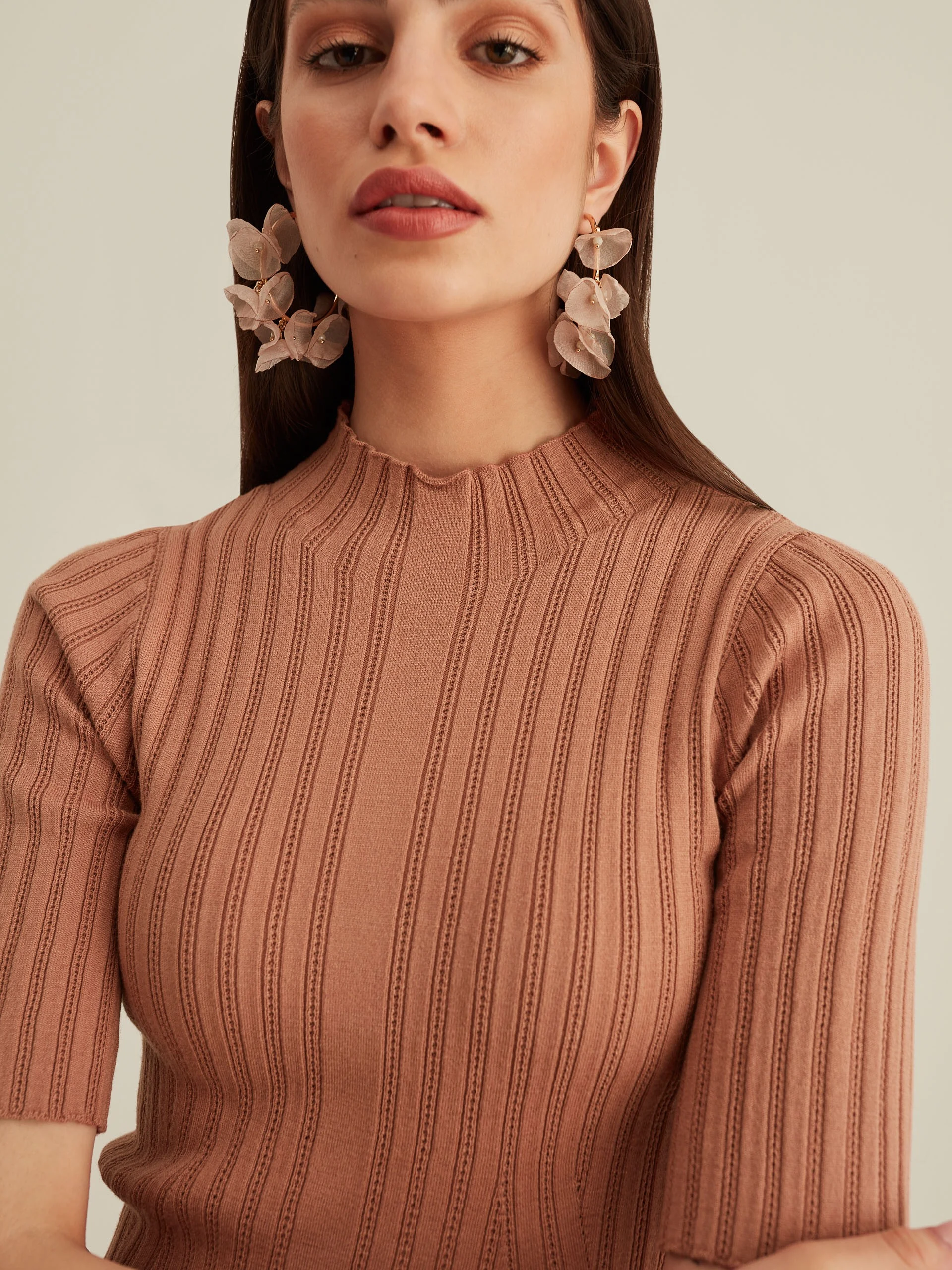 DARK PINK KNITTED DRESS