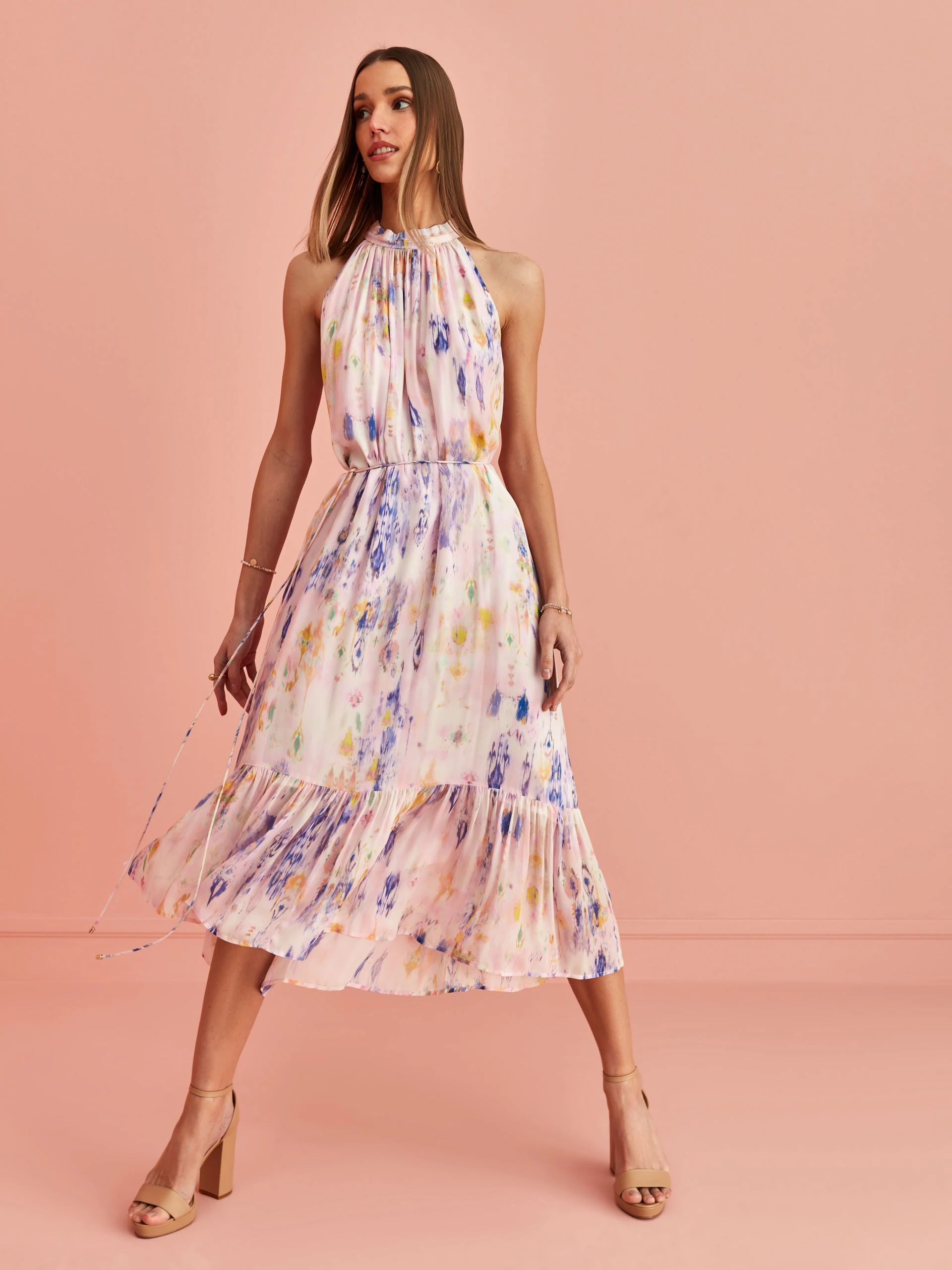 VICOSE FLARED DRESS