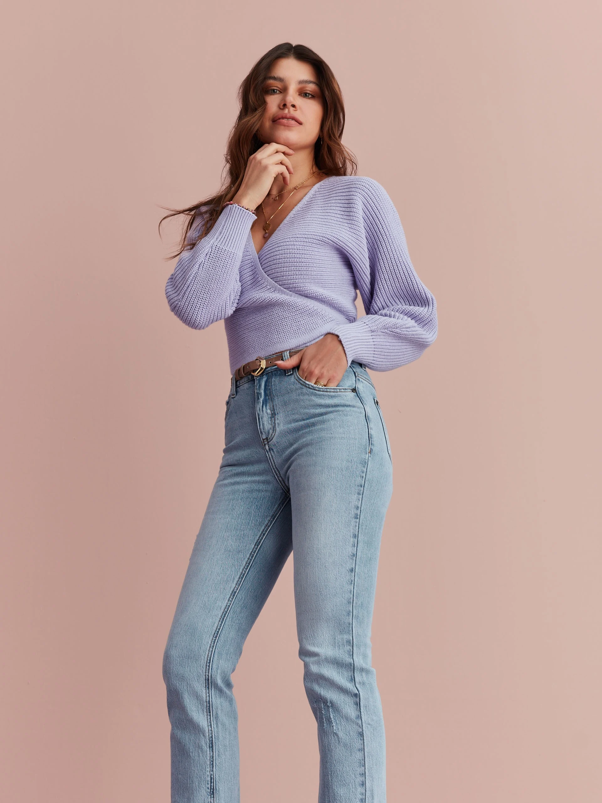 BLUE JEANS WITH WIDE LEG