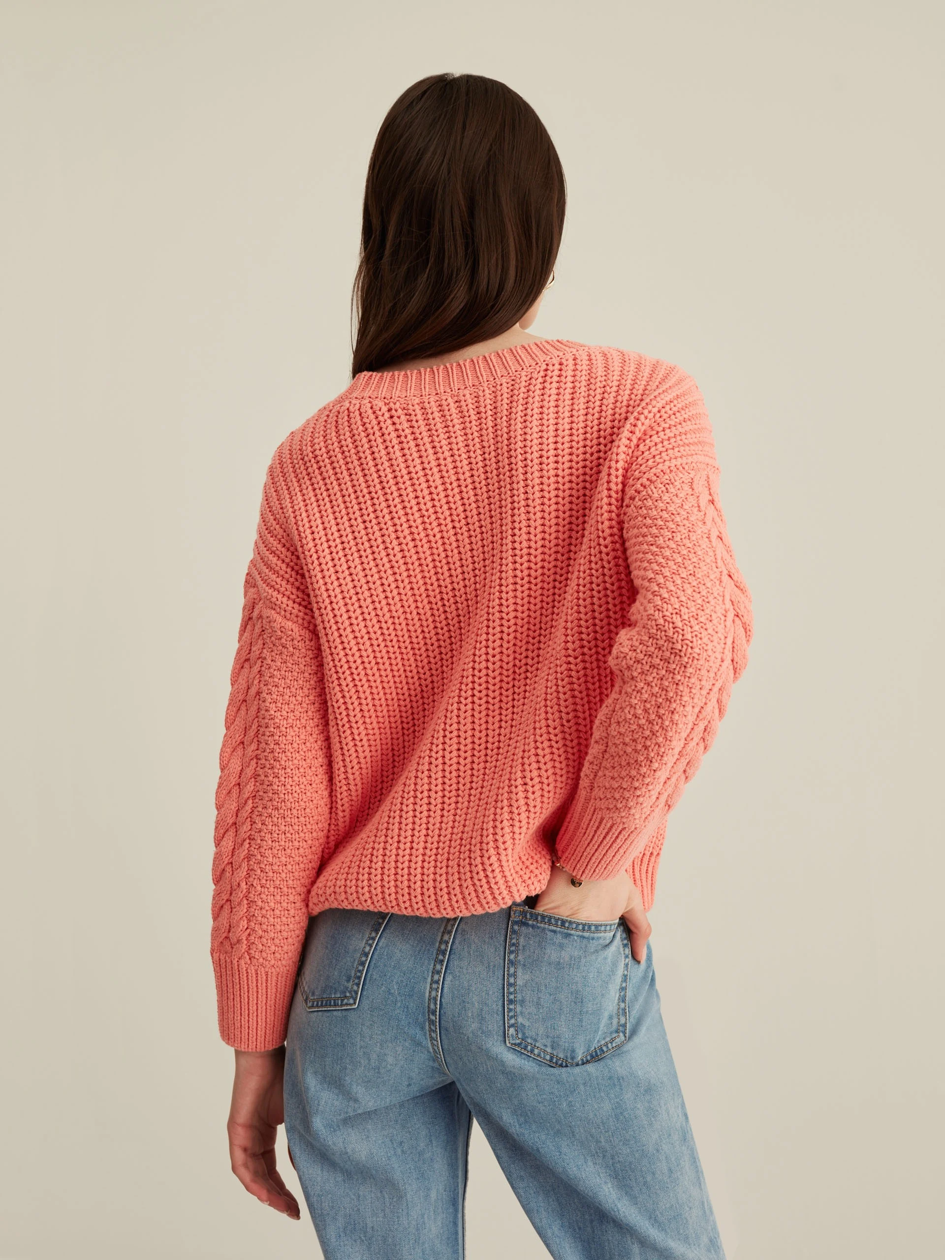 CABLE-KNIT SWEATER