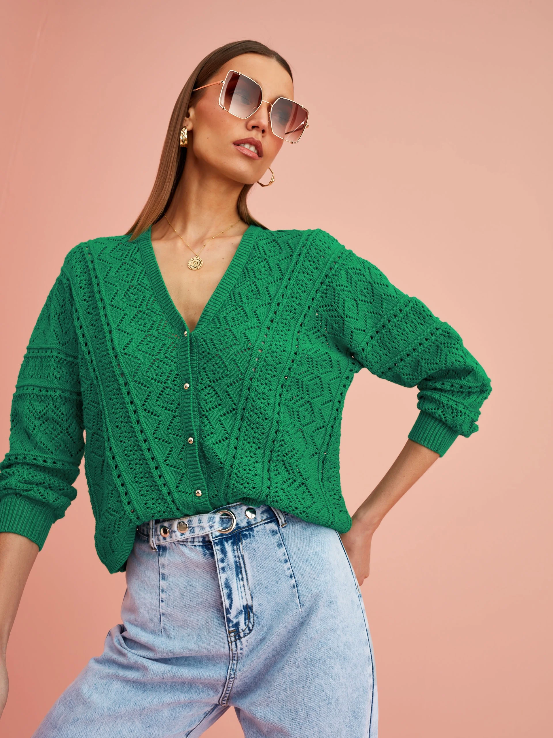 OPEN-KNIT SWEATER