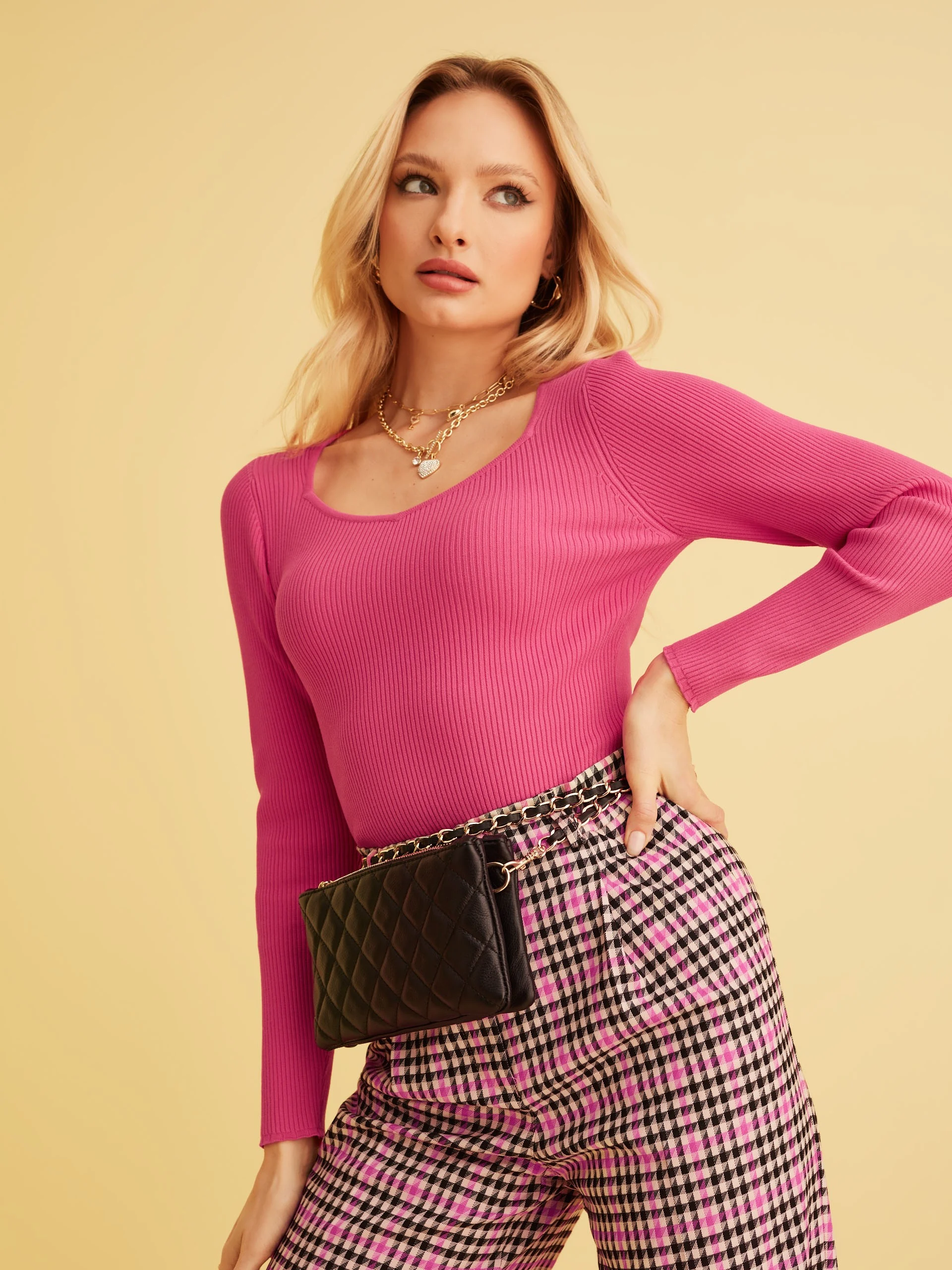 PINK VISCOSE SWEATER