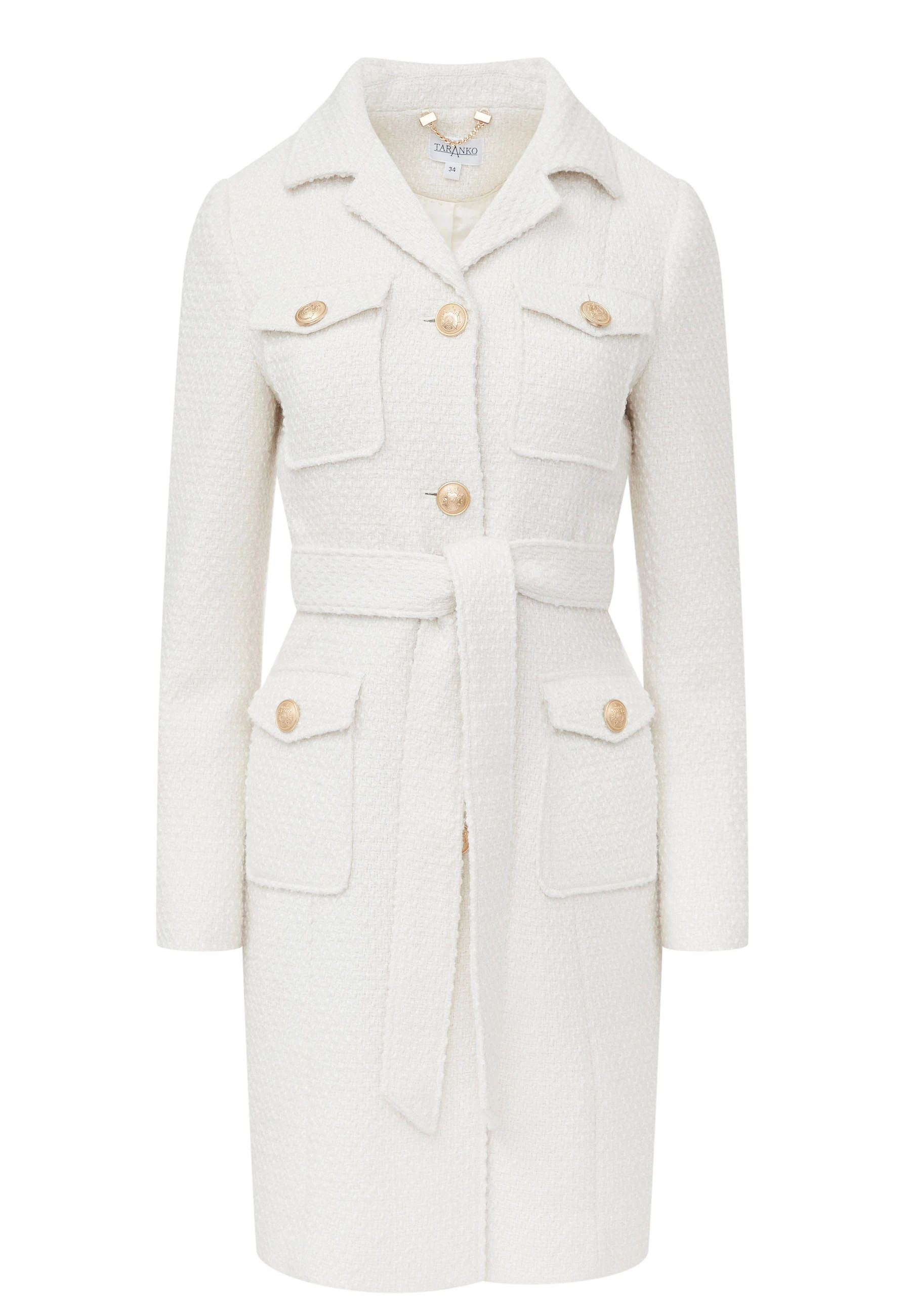 Coat in ecru color