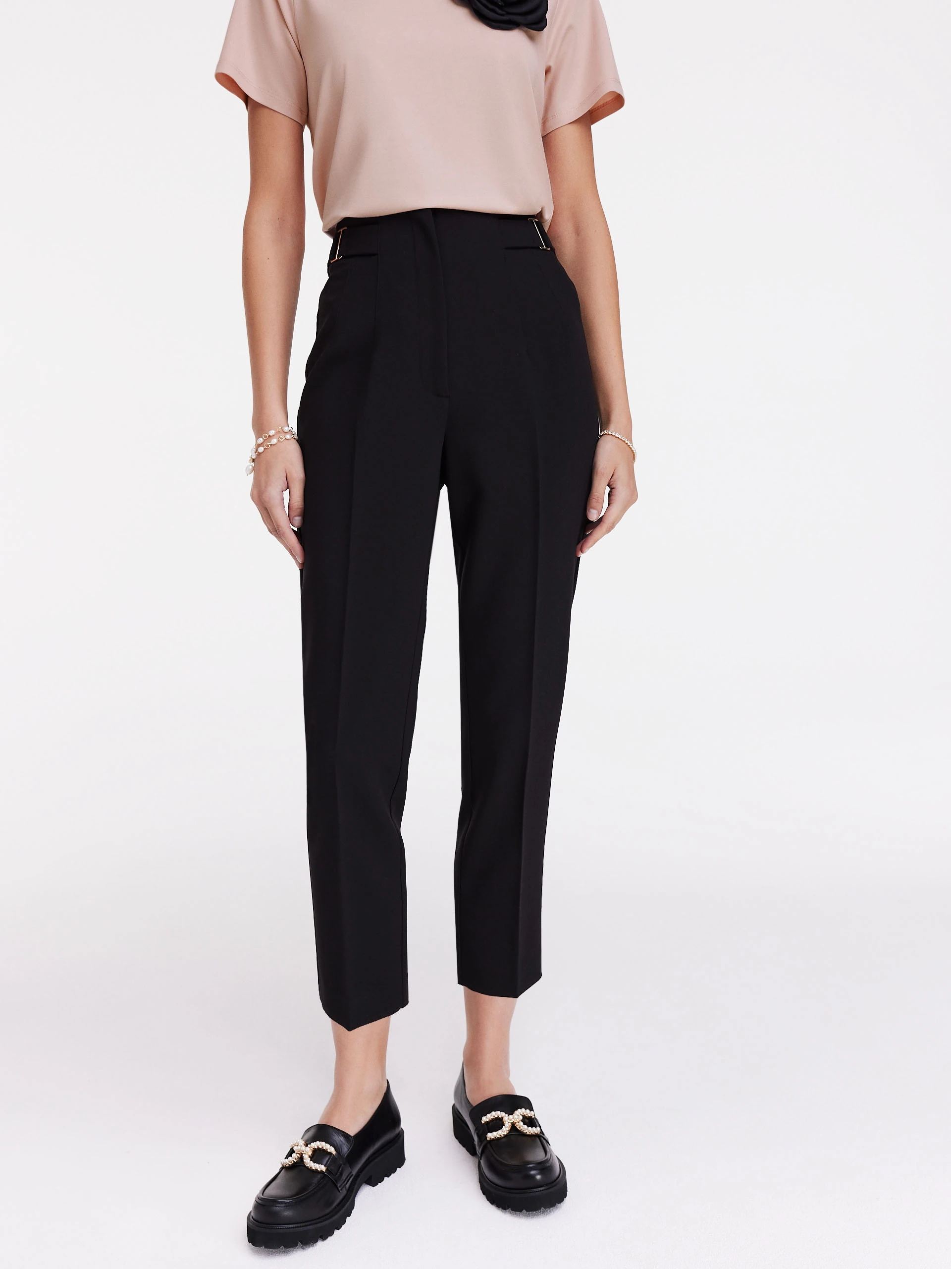 Black high-waisted pants