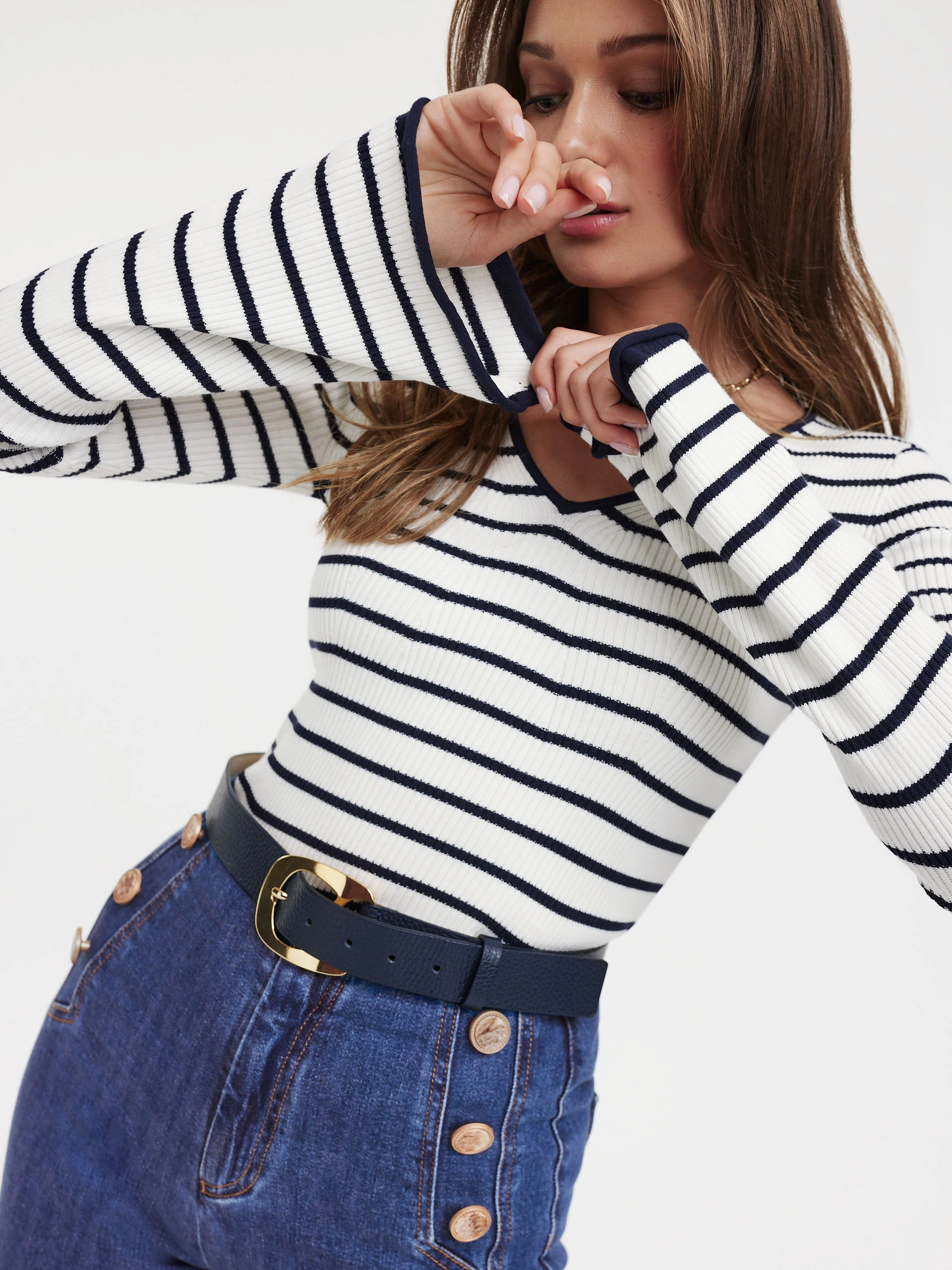 Jeansowe spodnie w stylu retro