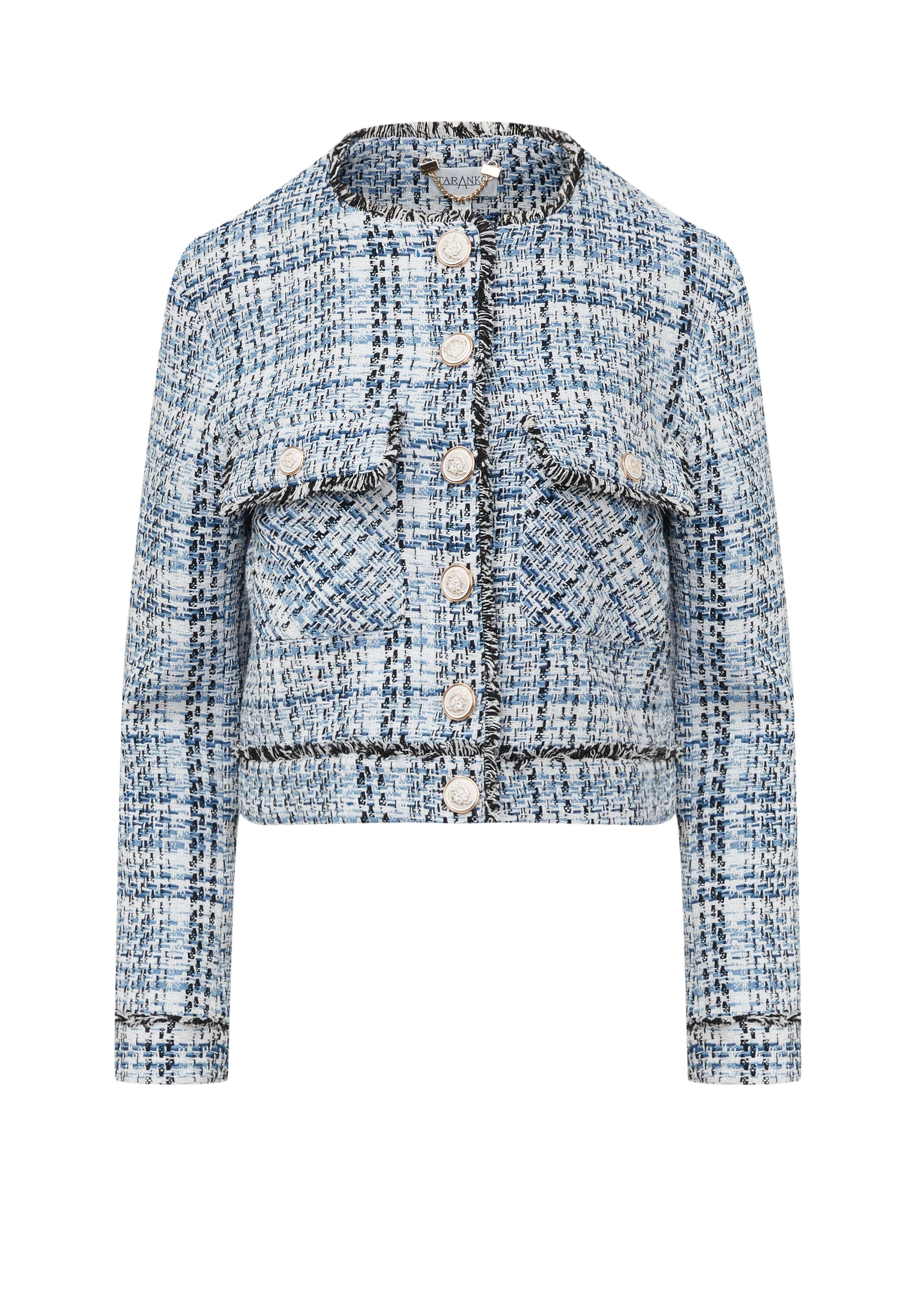 Boxy boucle knit jacket