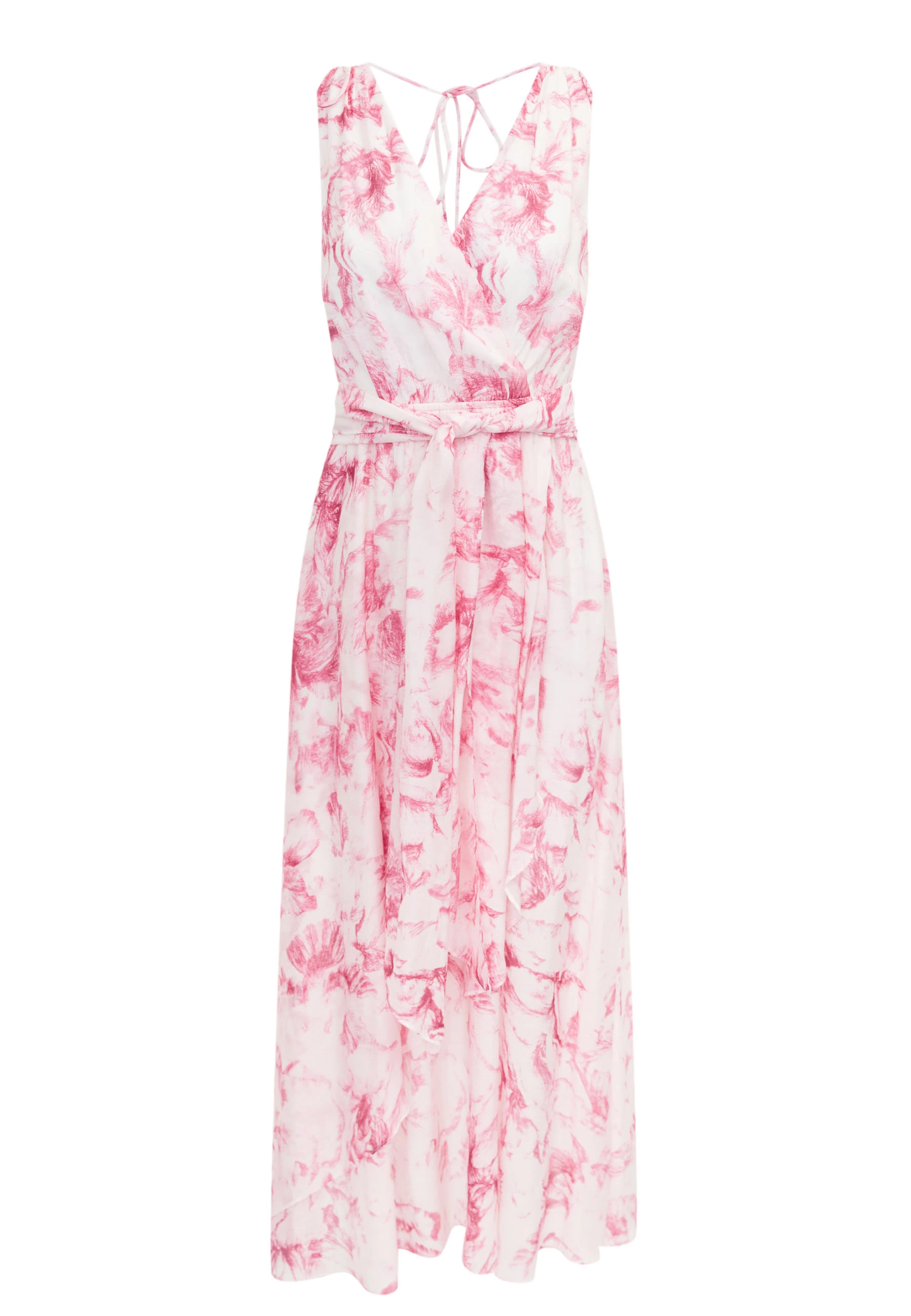 Pink floral maxi dress
