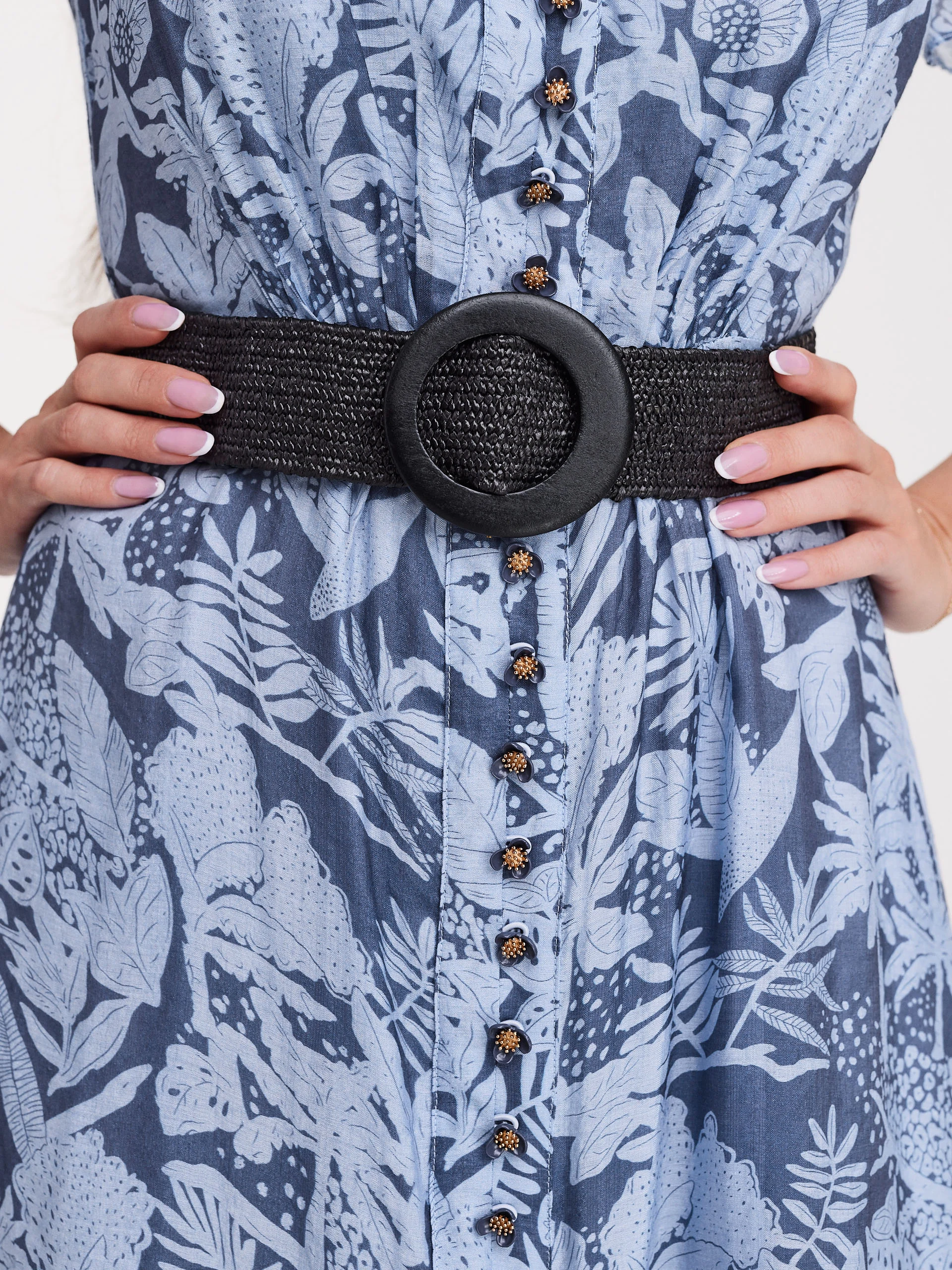 Viscose dress with floral pattern