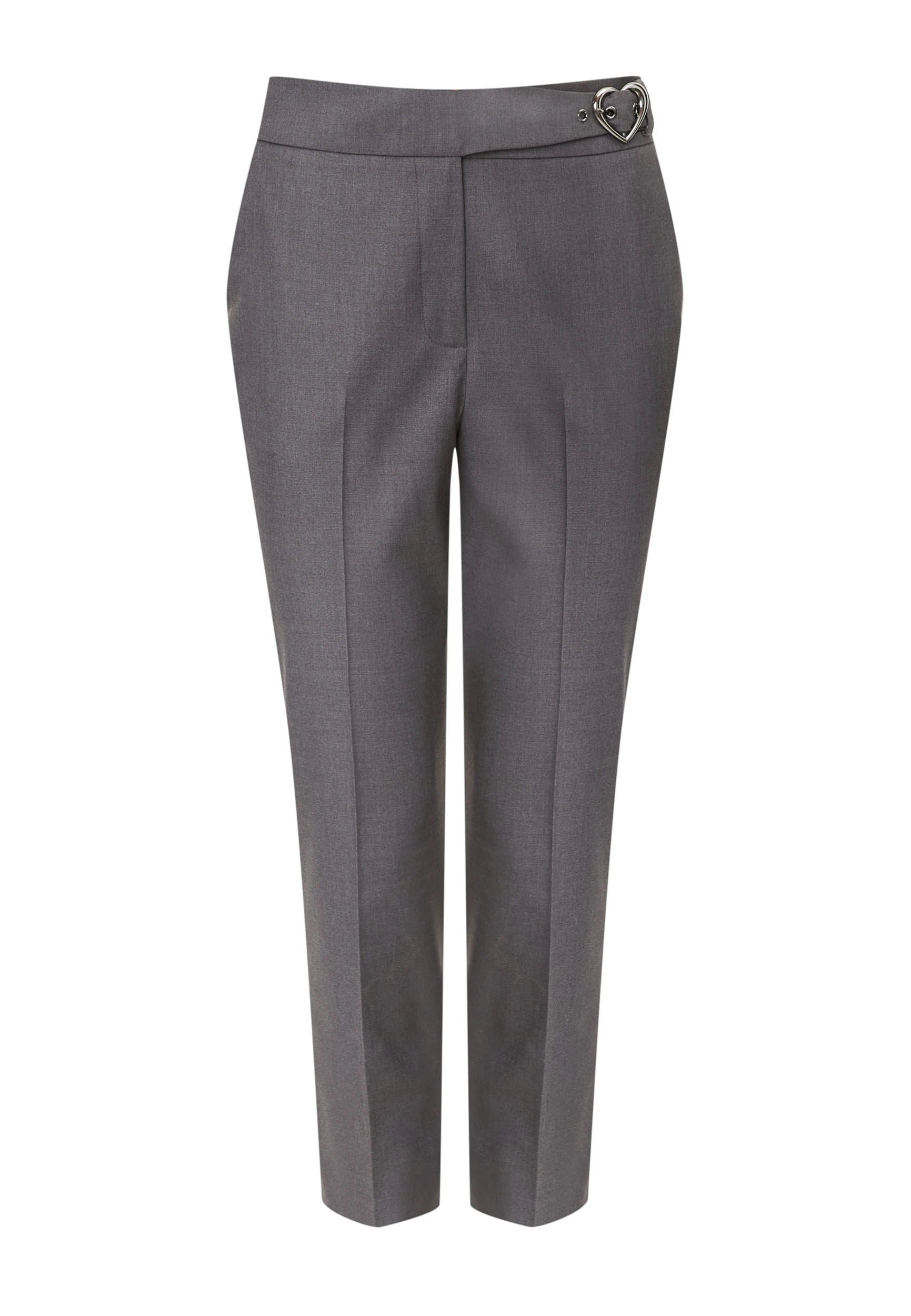 Grey ⅞ high-waisted cigarillos