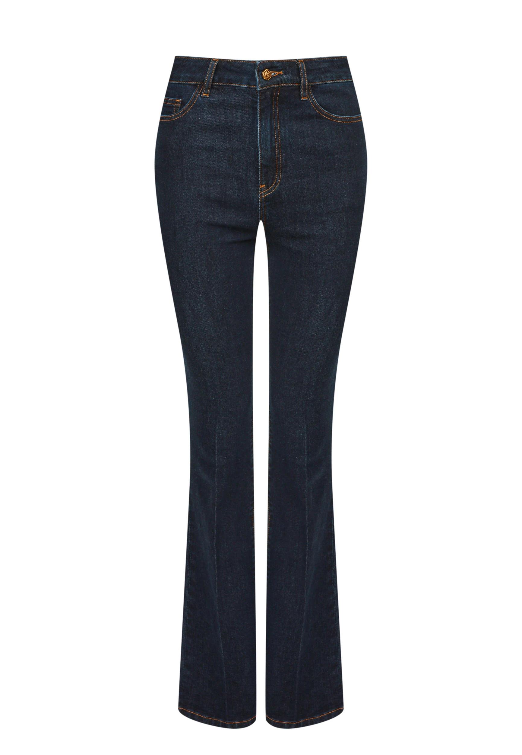 Navy blue denim bell bottoms