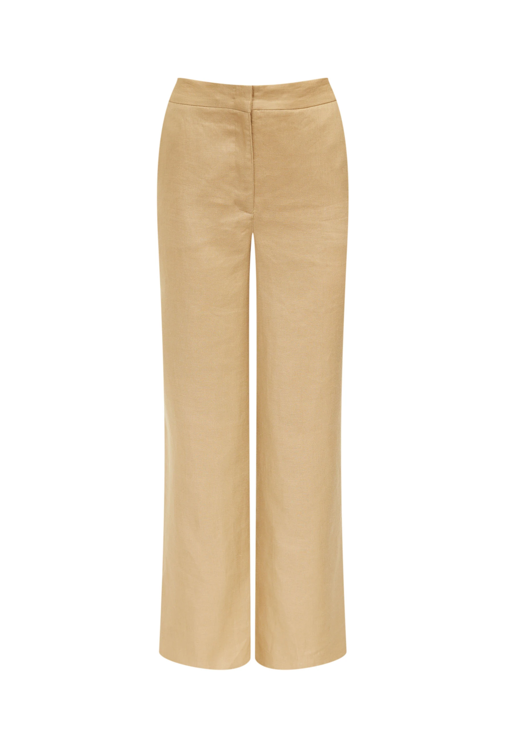 Beige linen pants -Taranko