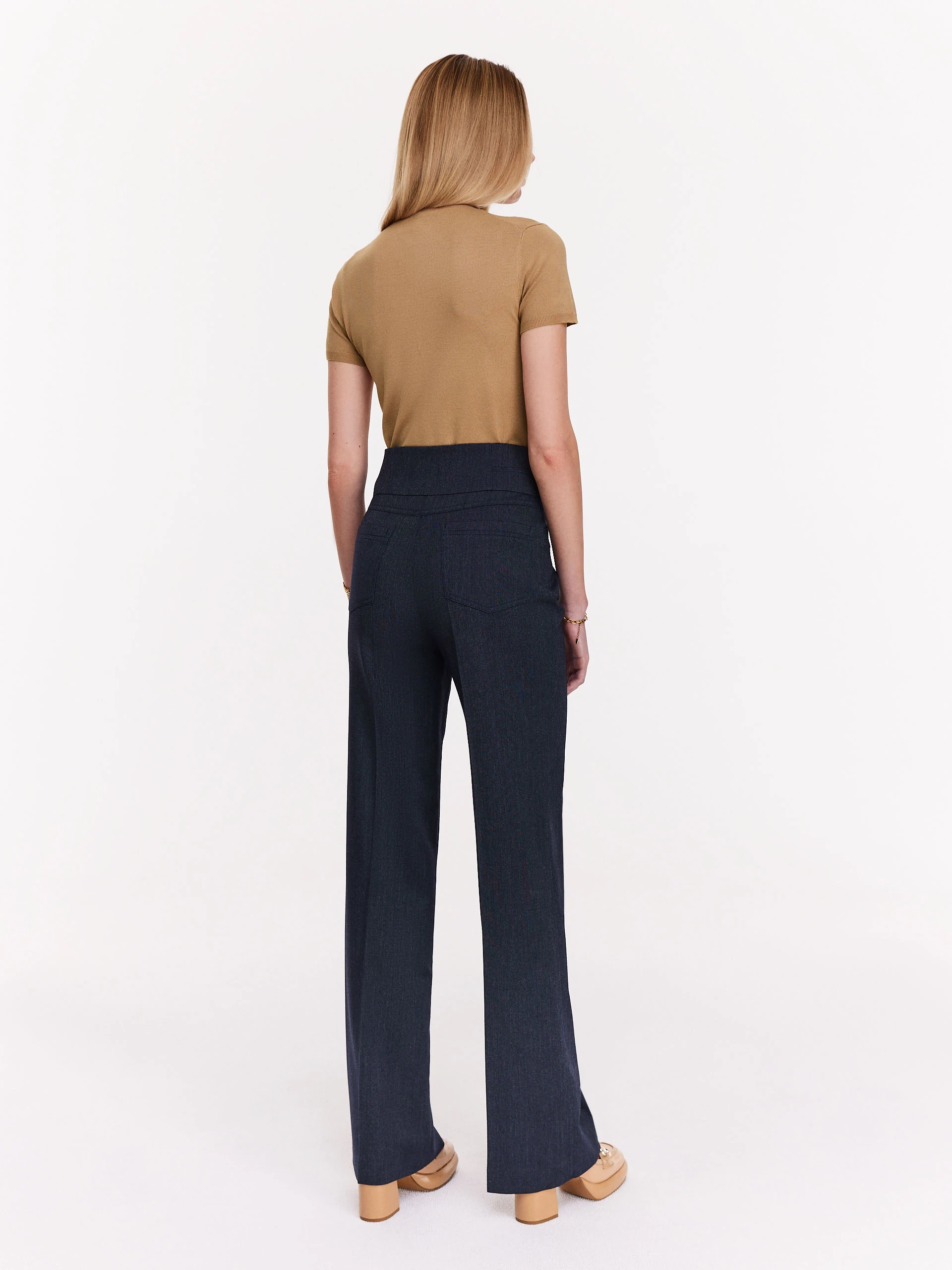 Caramel viscose short sleeve sweater