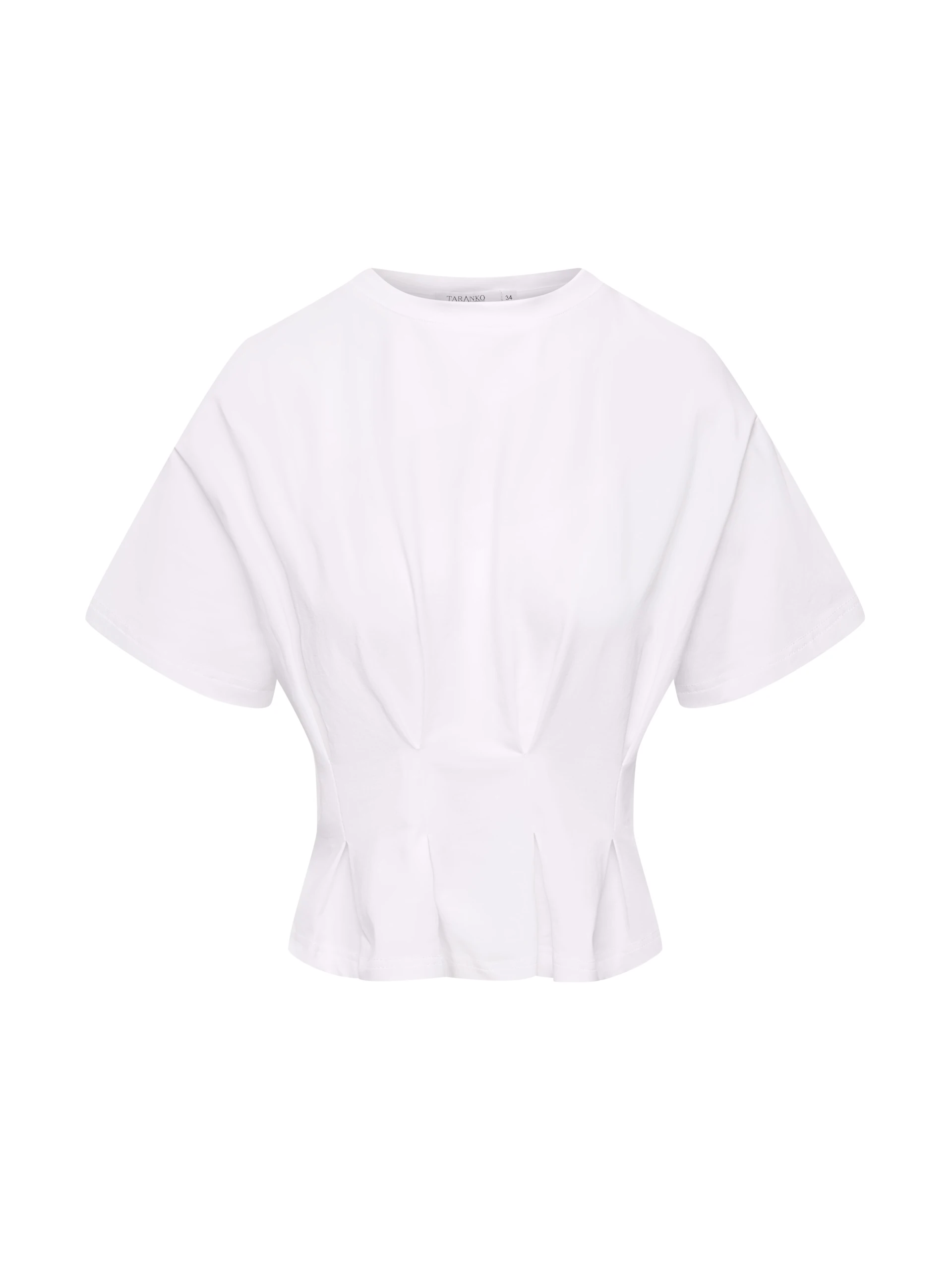 White cotton blouse with a peplum