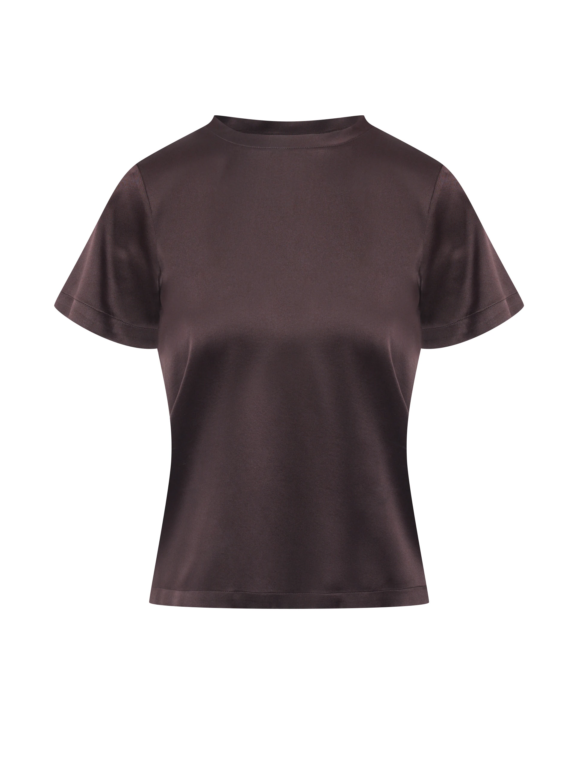 Elegant chocolate-colored silk blouse