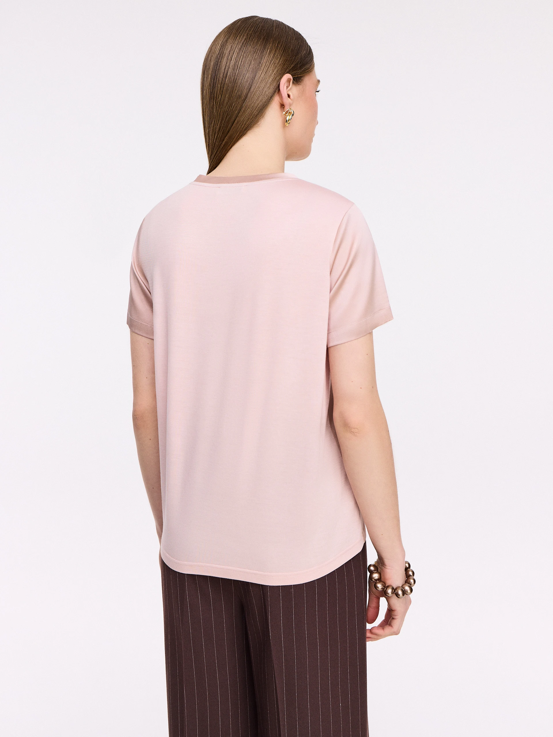 Elegant silk blouse in pink