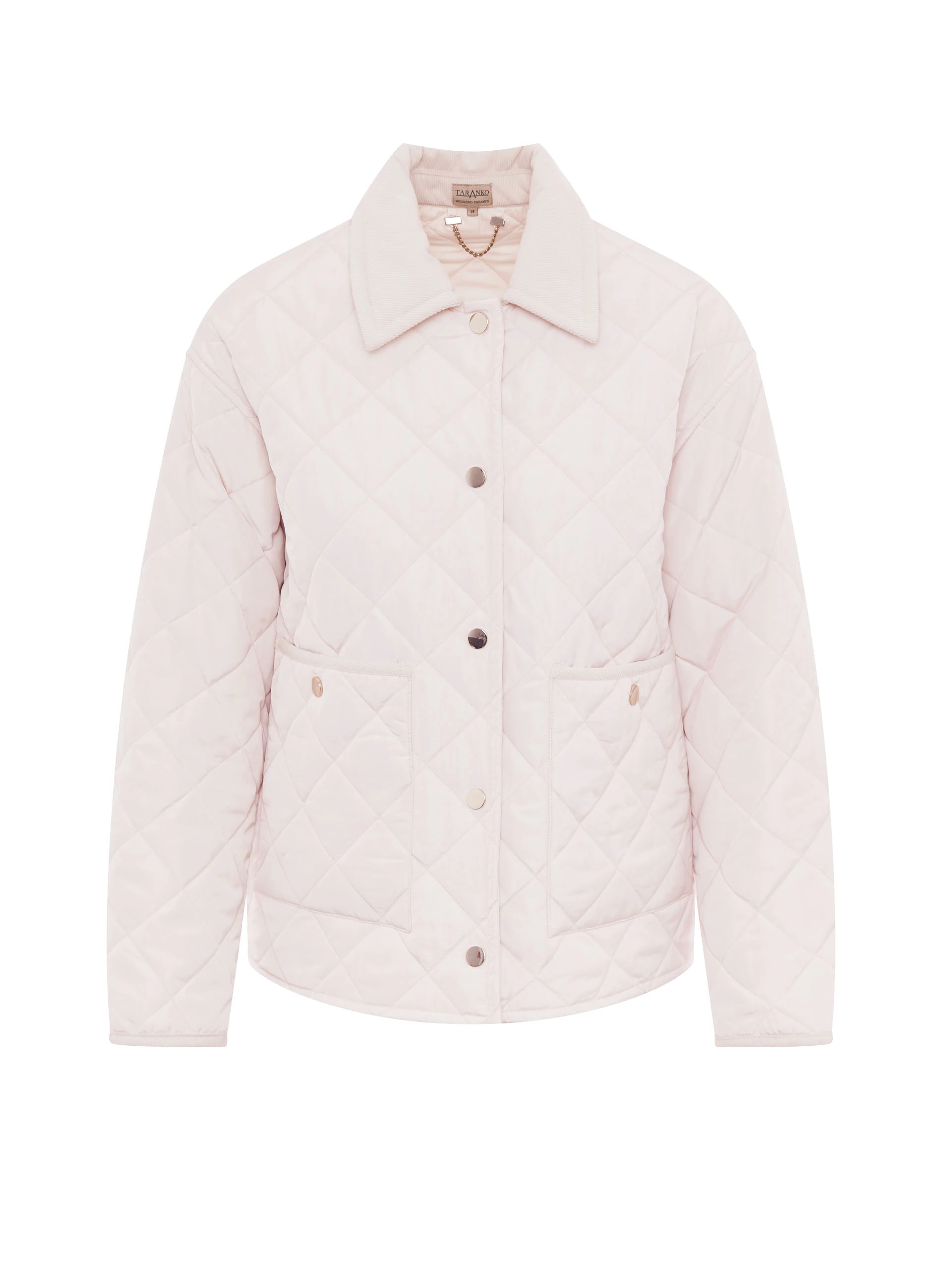 Short quilted jacket in ecru
