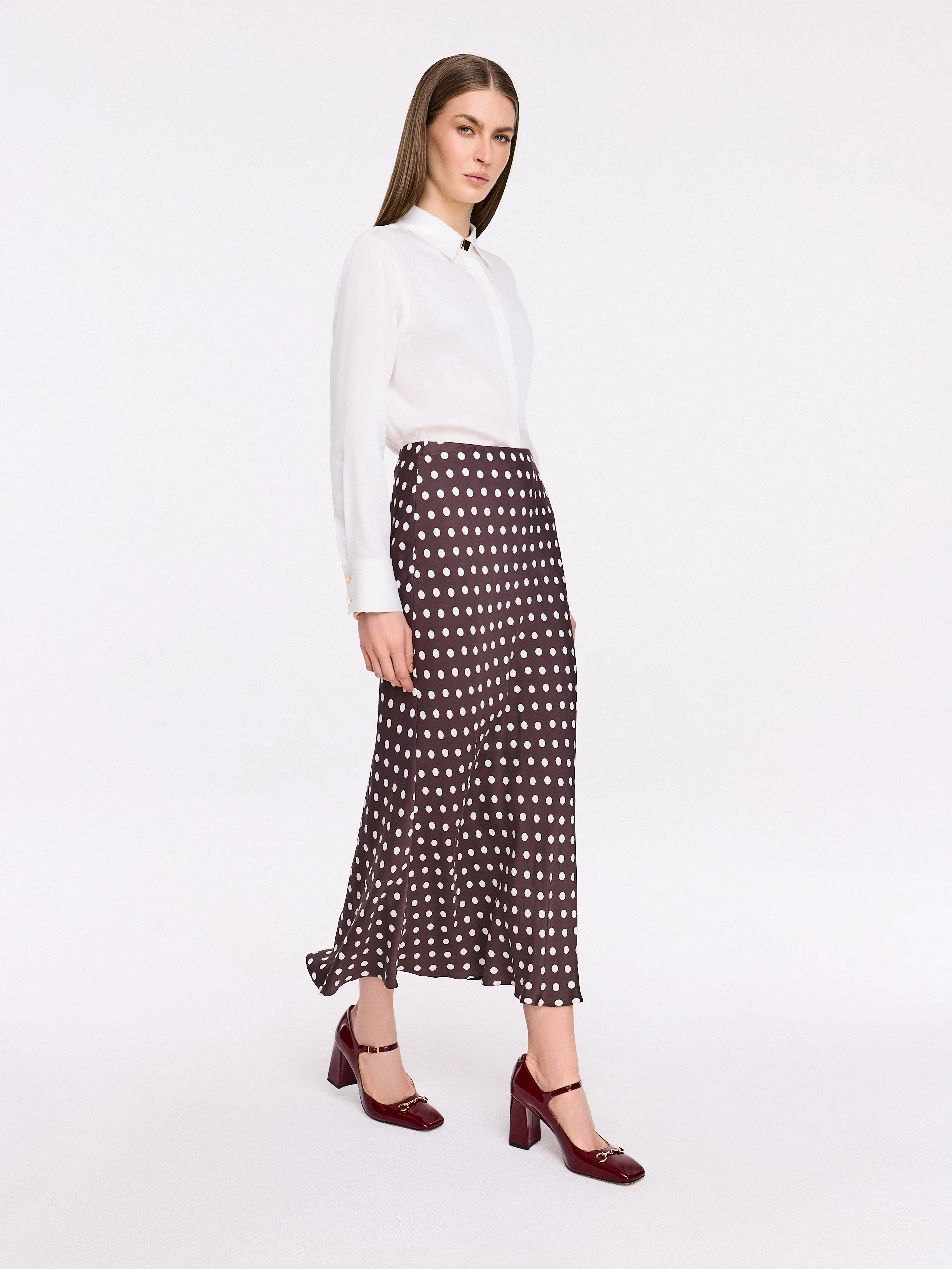 Classic white viscose shirt