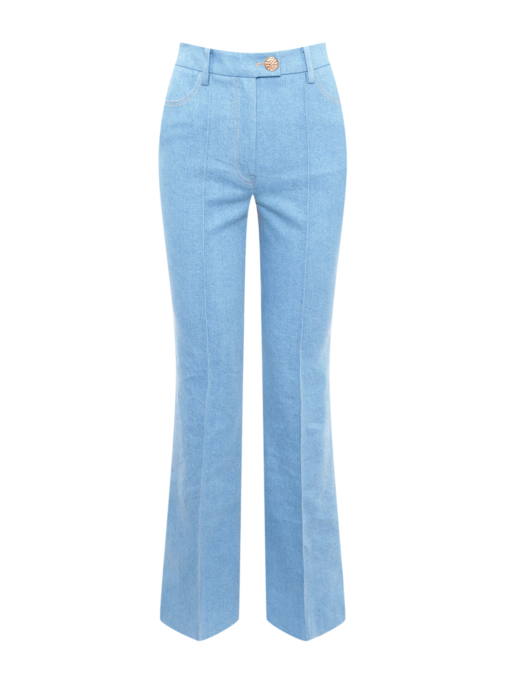 Elegant blue denim pants