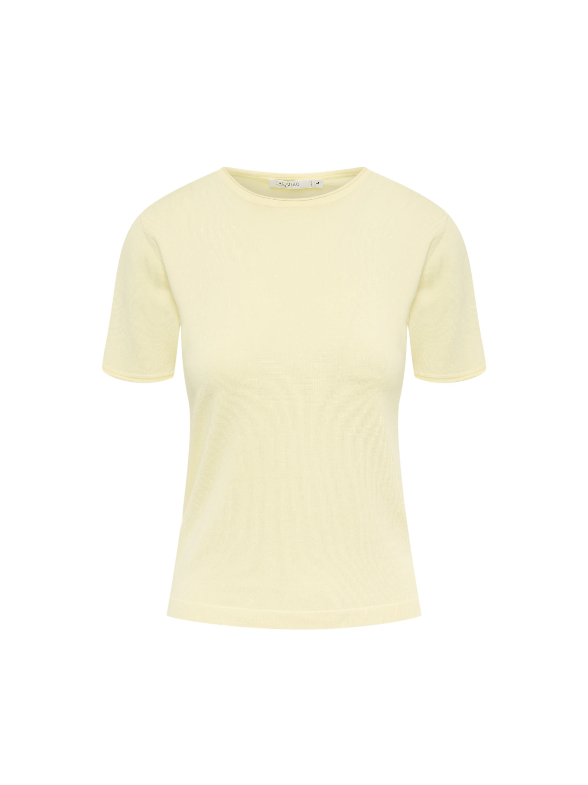 Light yellow short-sleeved sweater