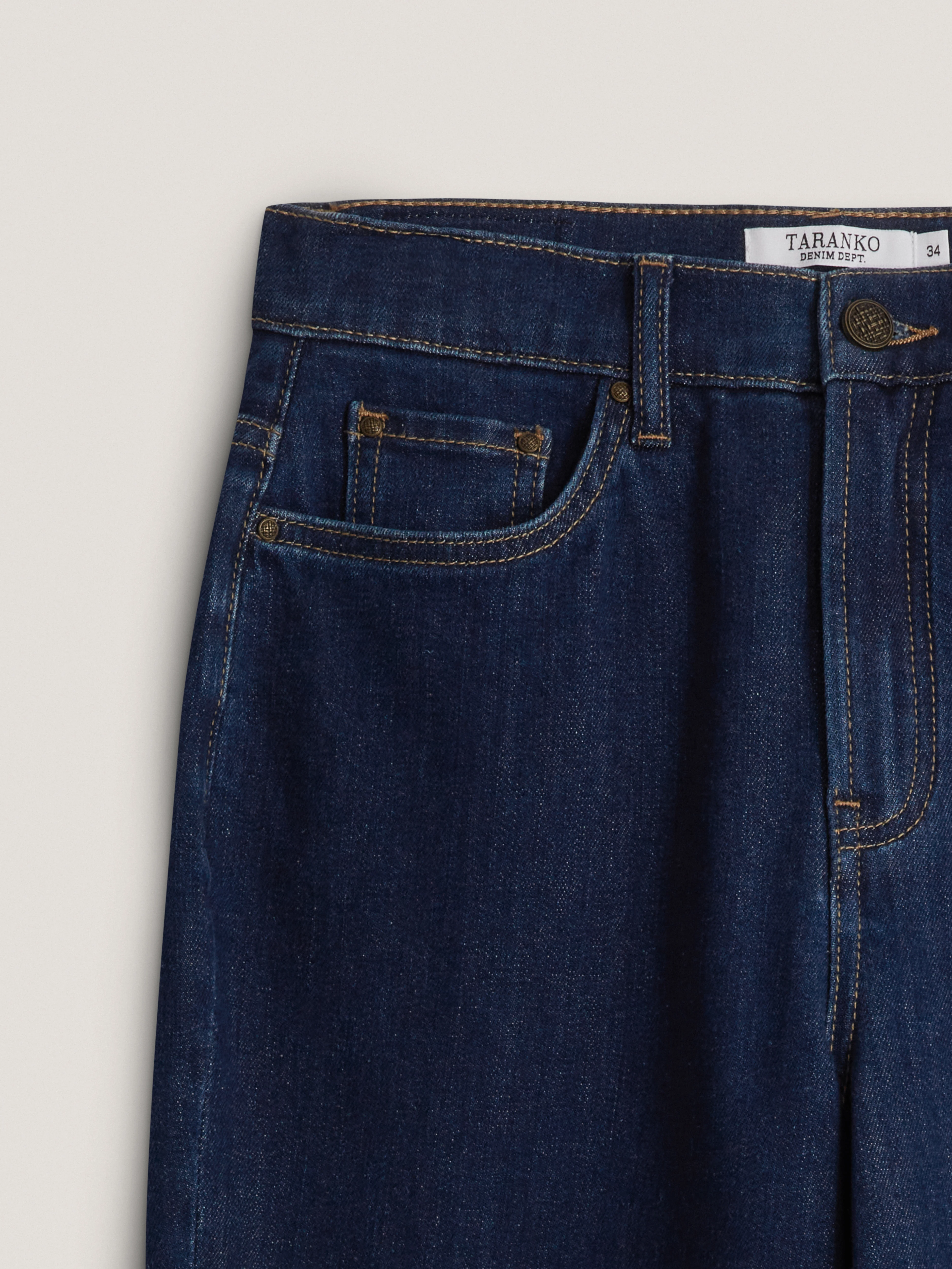 Navy blue cropped jeans