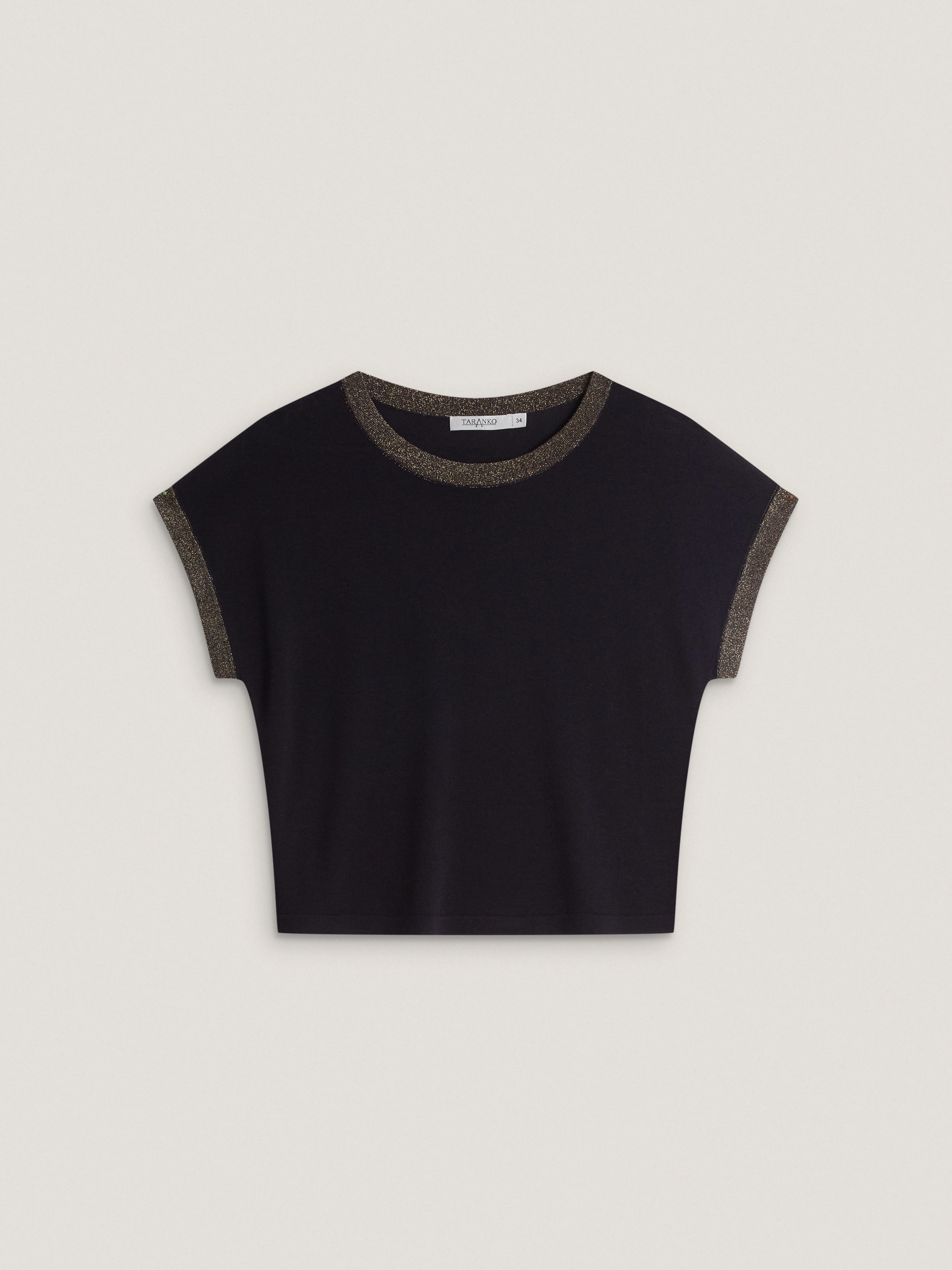 Navy blue short-sleeved jumper