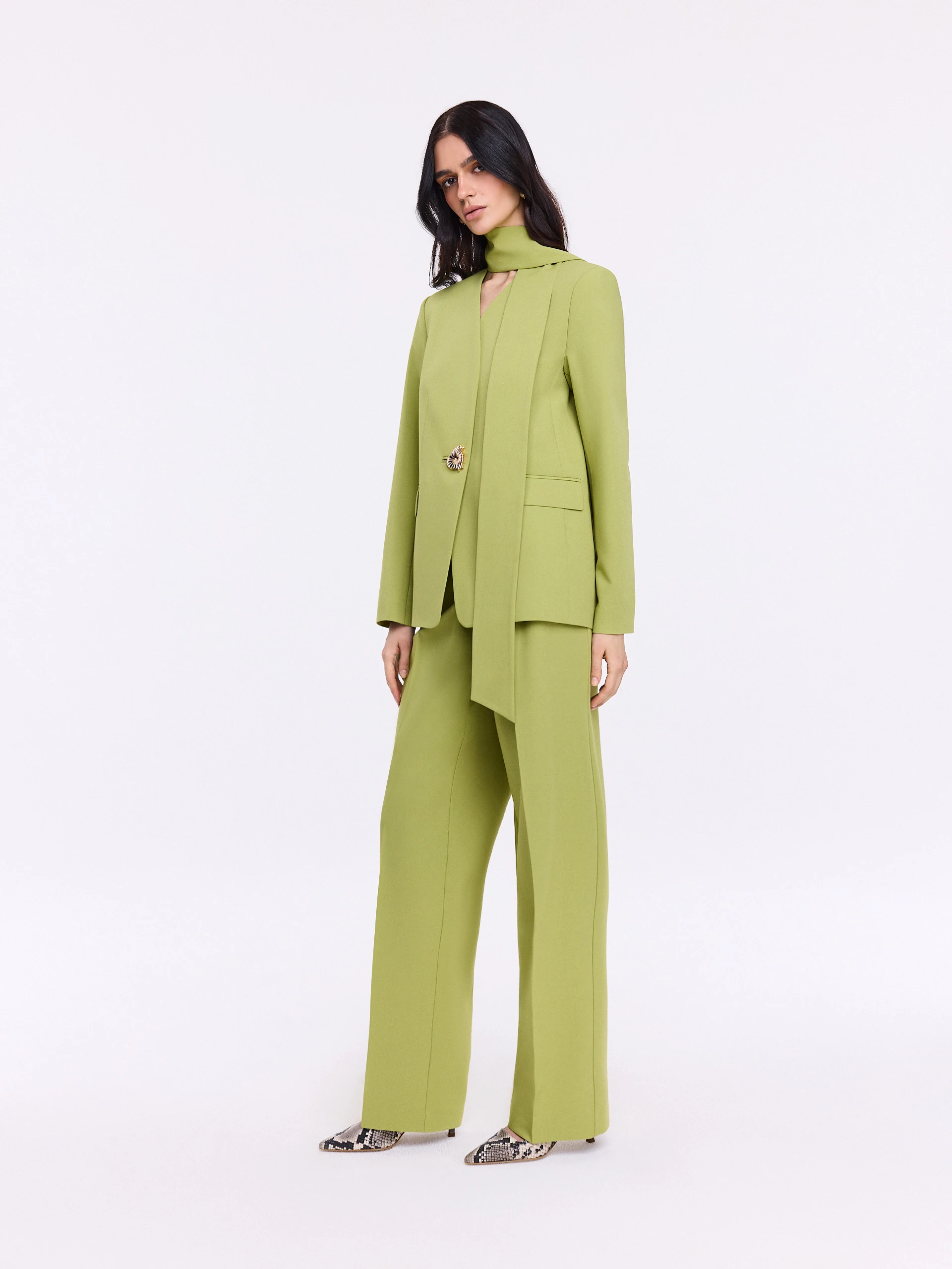 Green cigarette pants