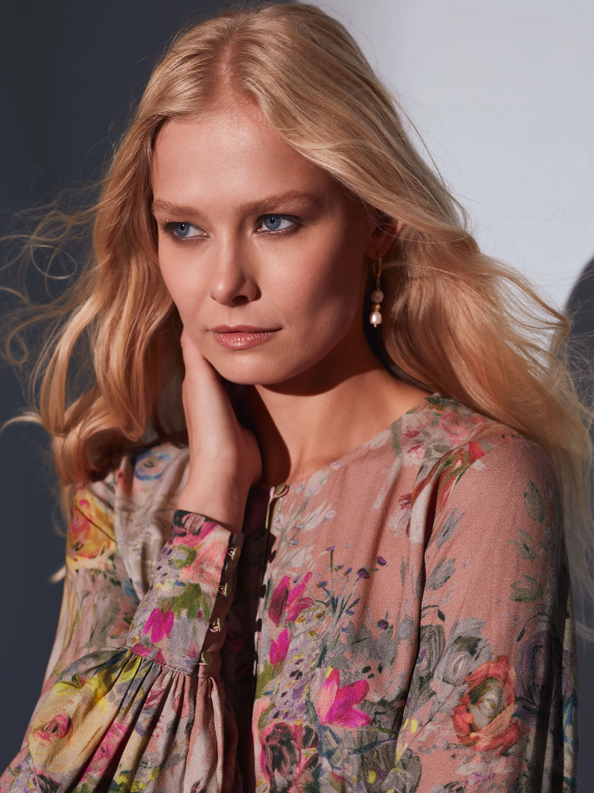POWDER PINK FLORAL DRESS