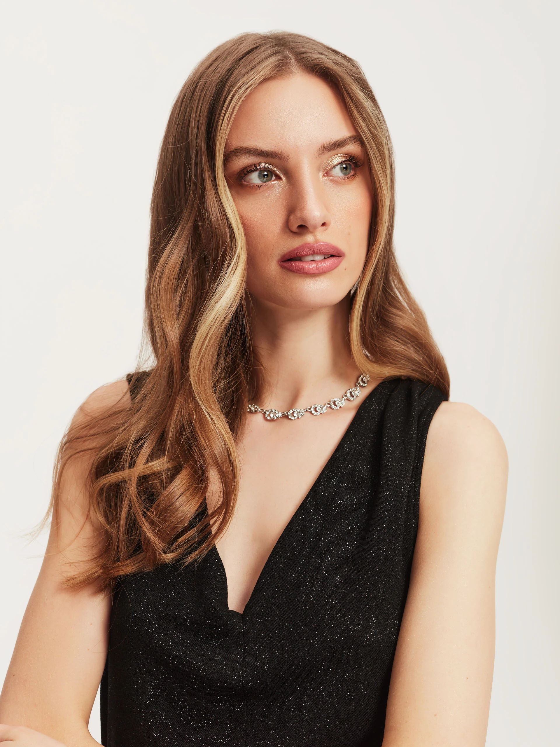 Black shimmering blouse