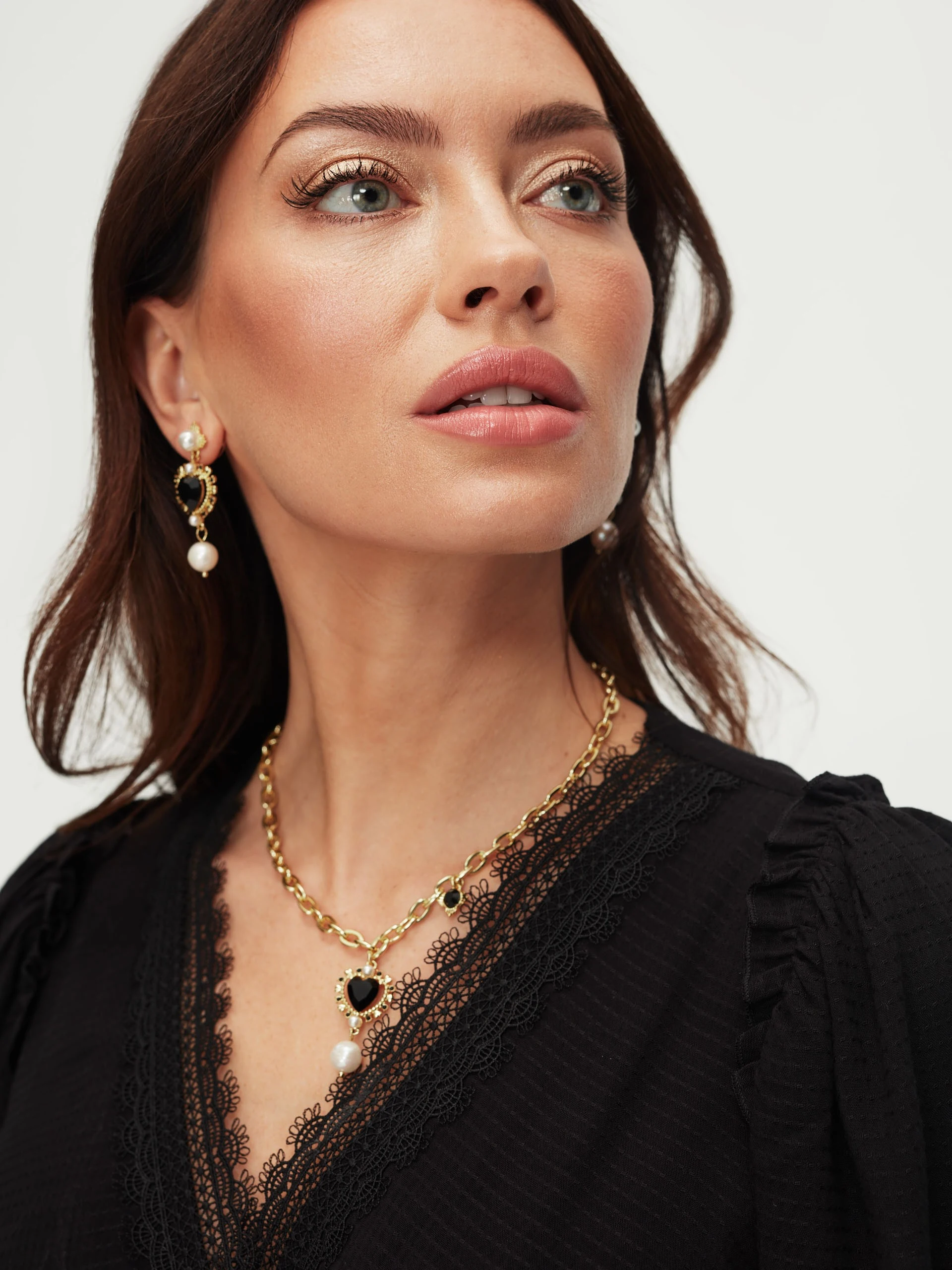Black wrap midi dress
