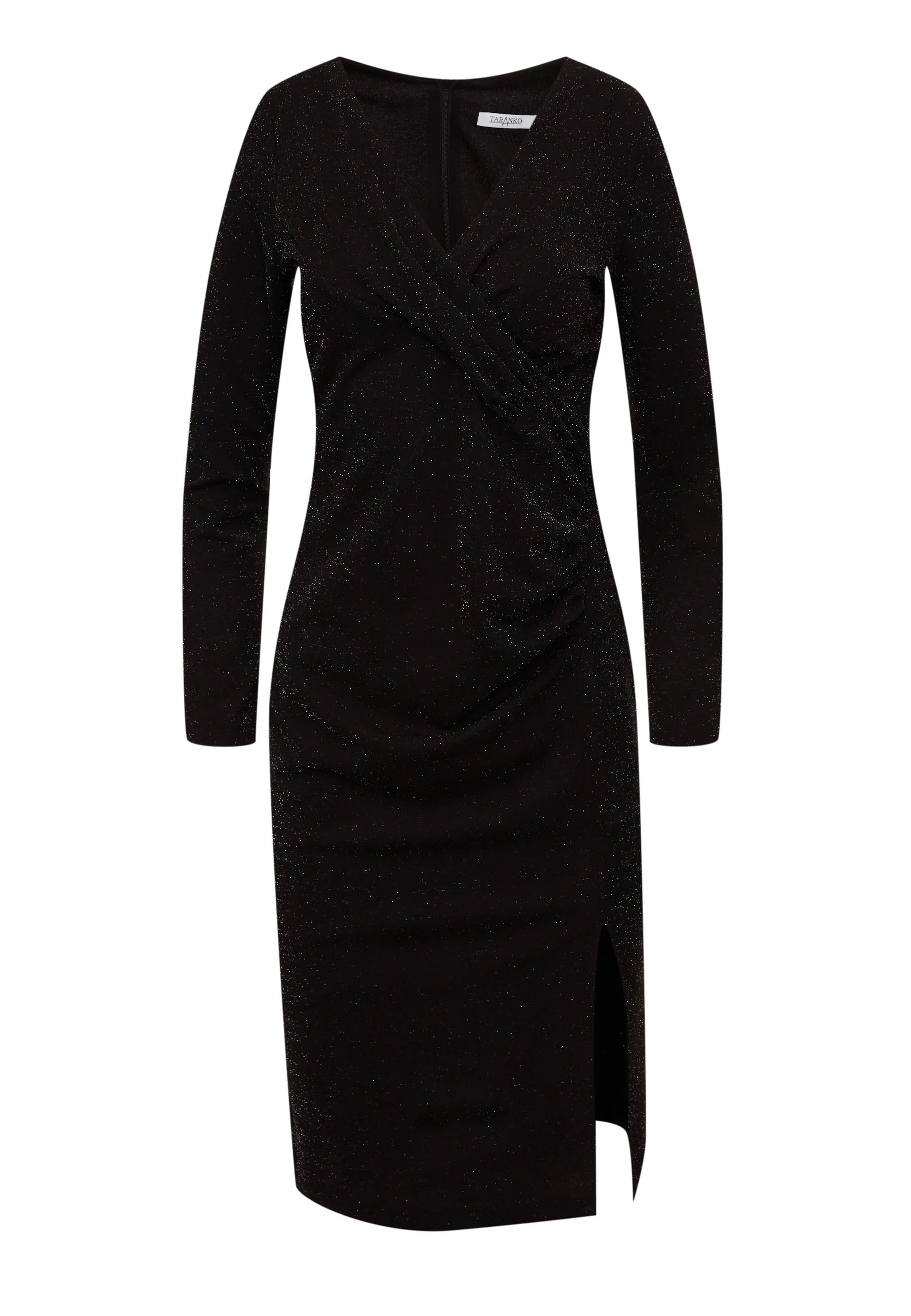 Fitted dress made of shiny material