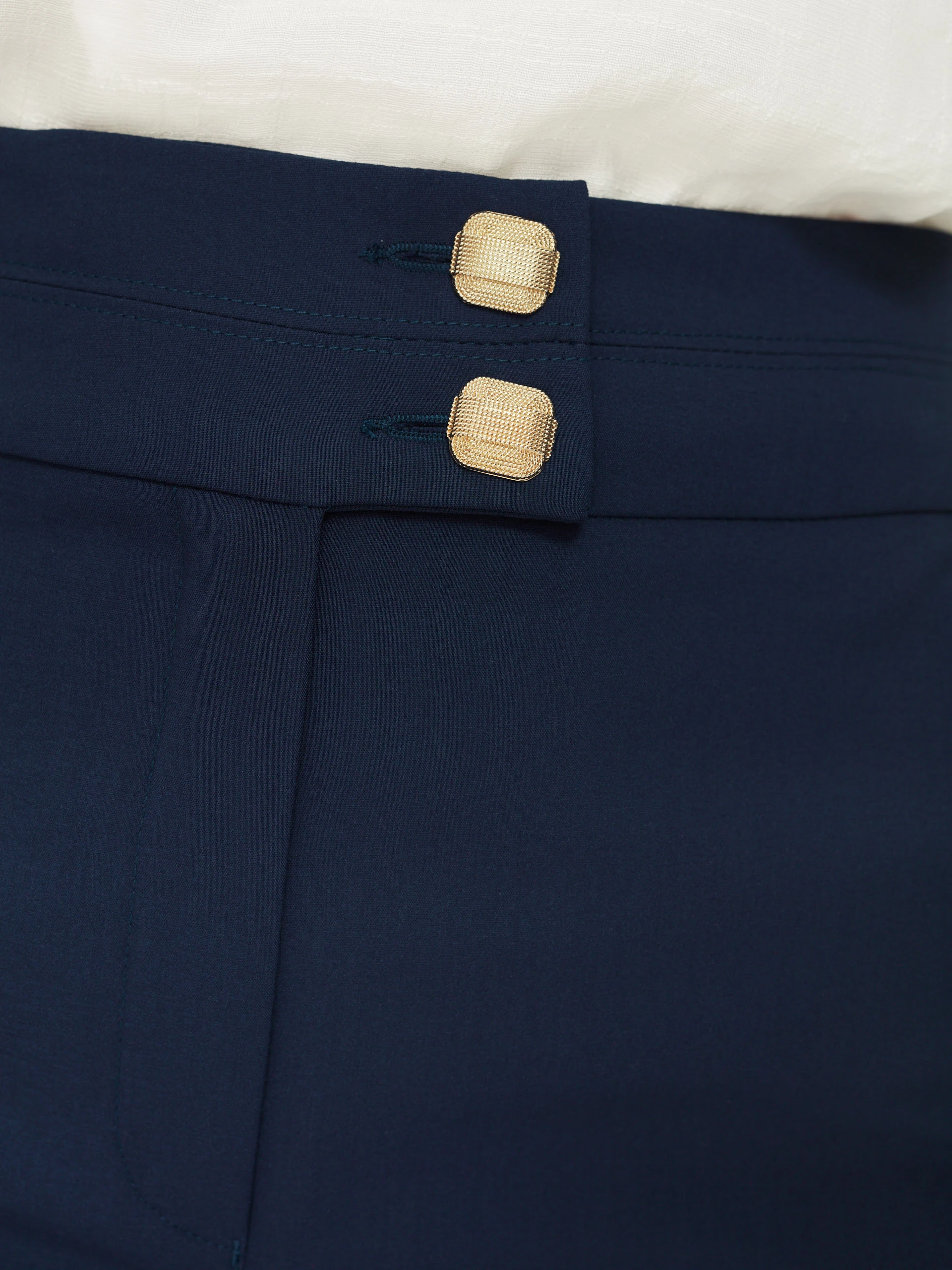 Navy high-waist pants
