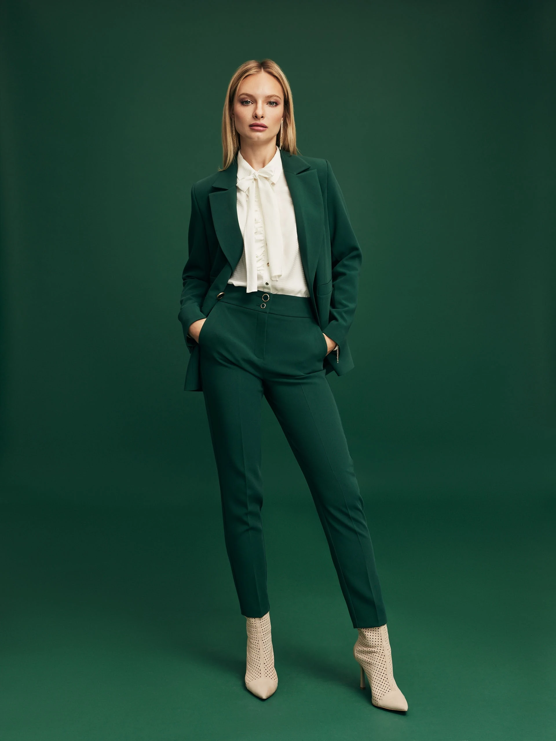 Dark green trousers