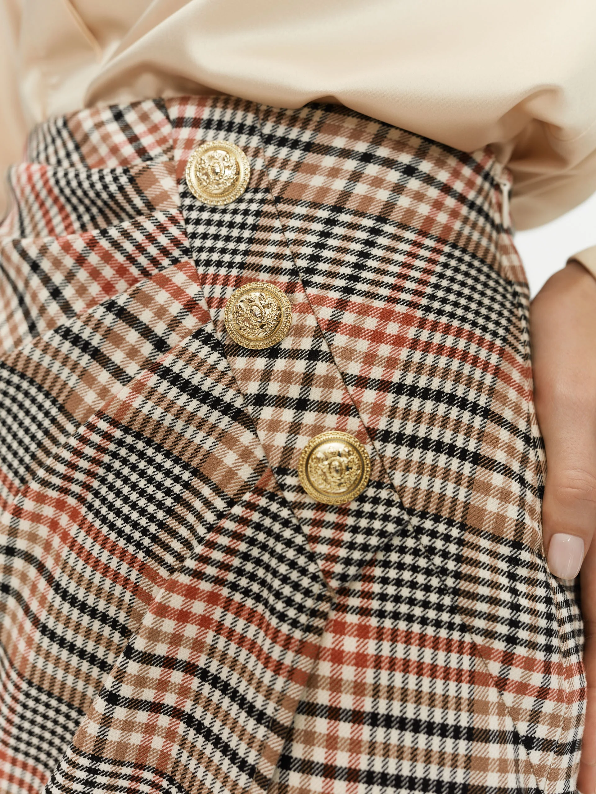 Checked skirt