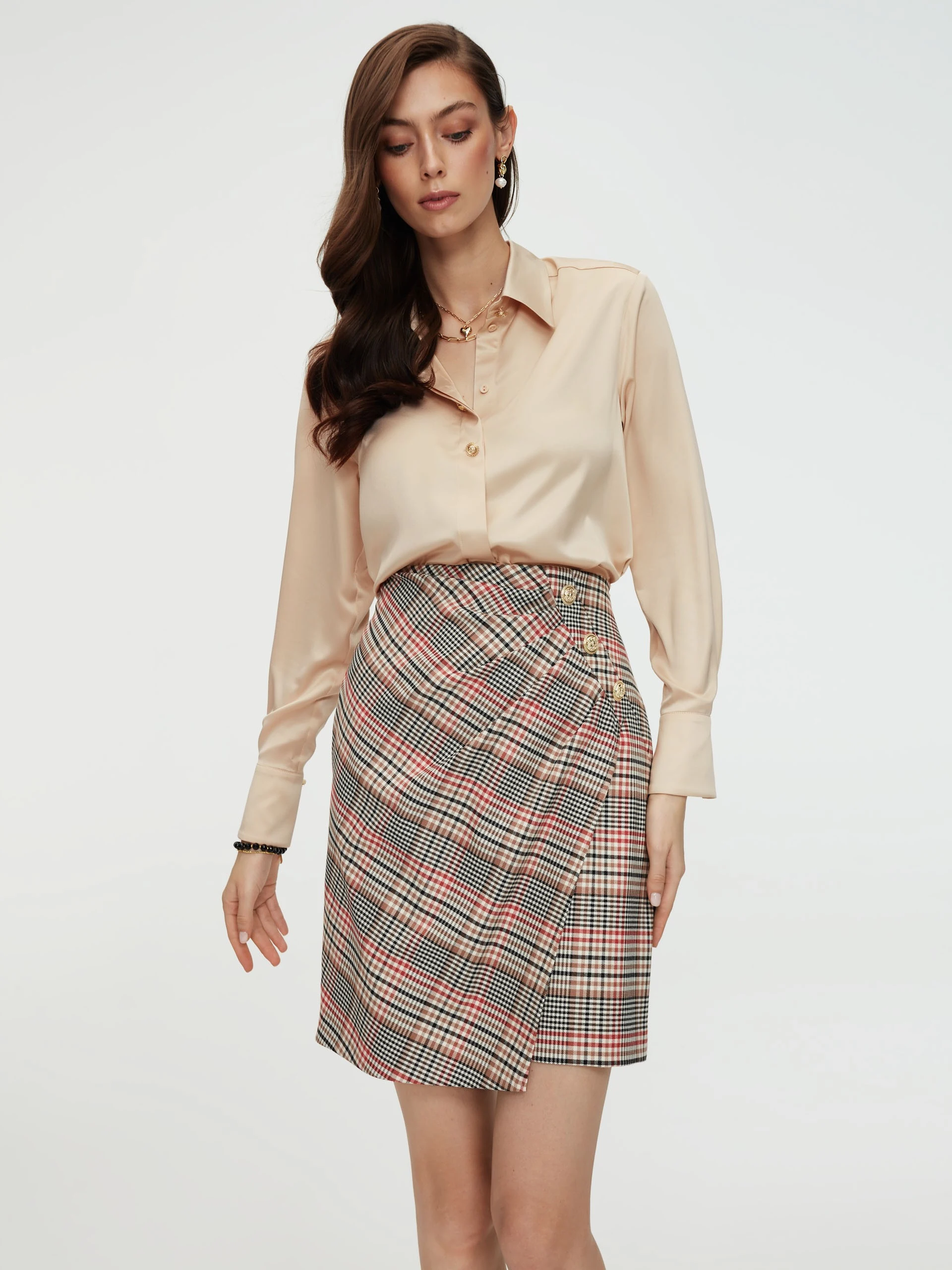 Checked skirt