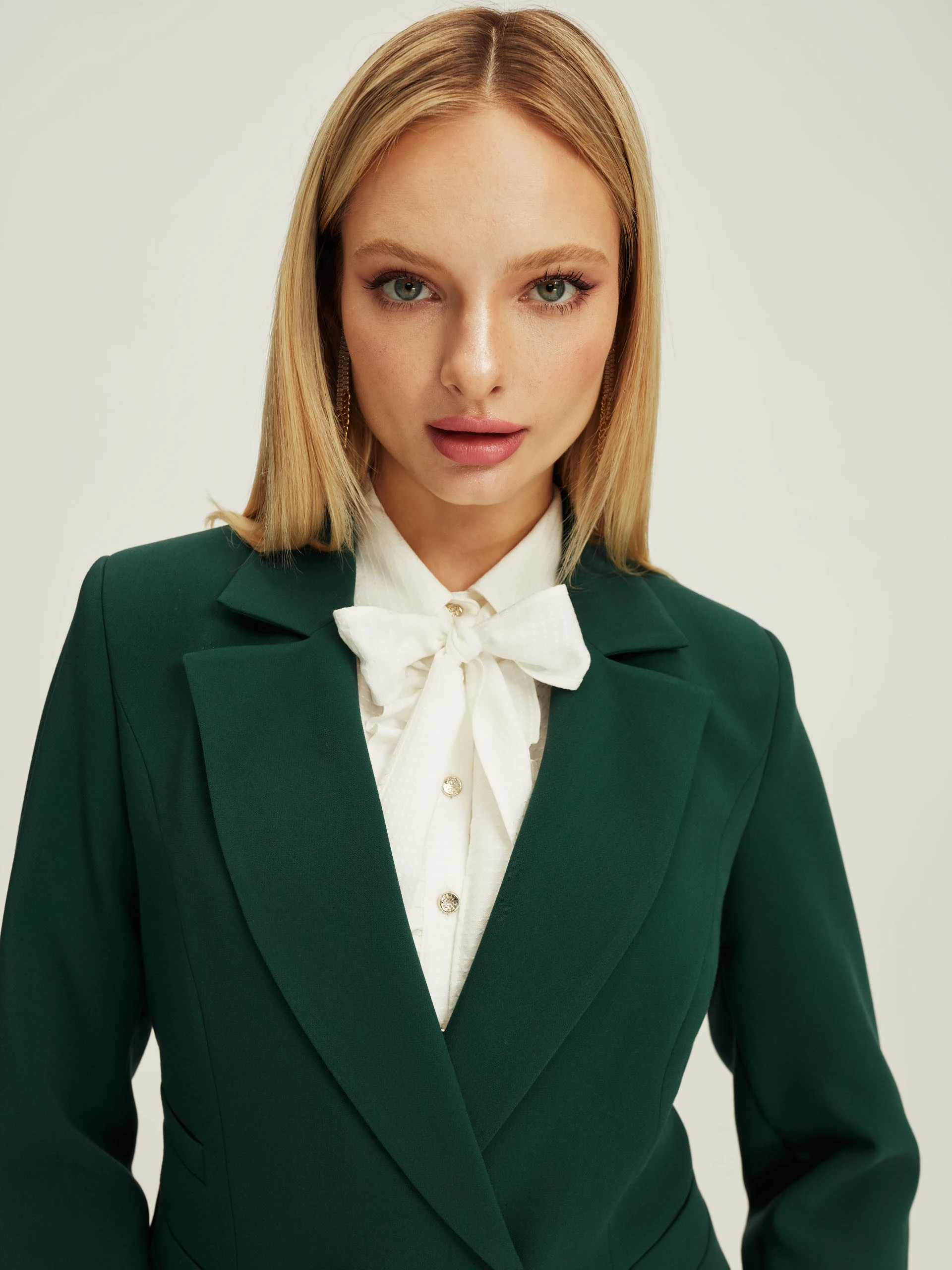 Dark green double-breasted jacket
