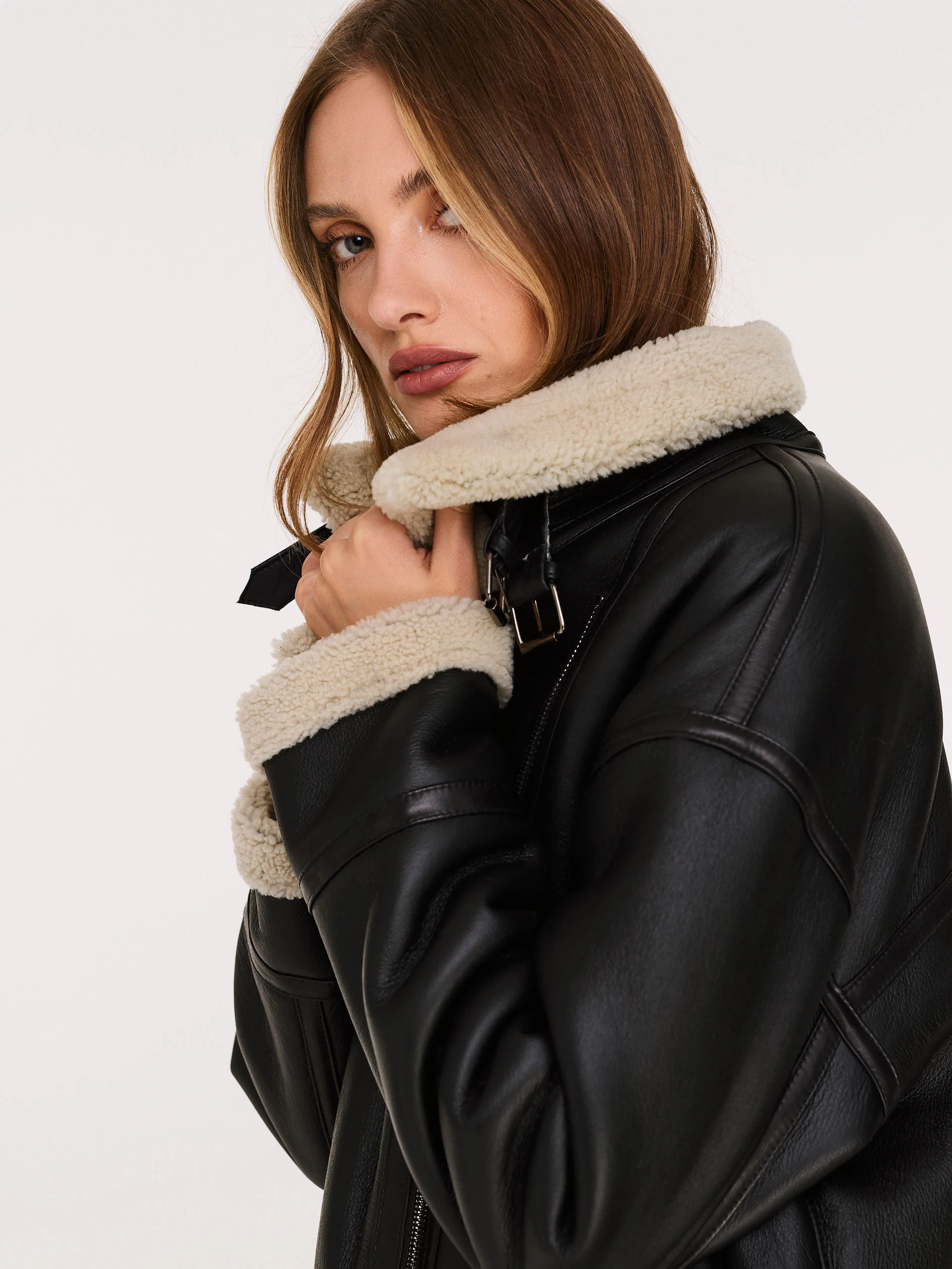 Black pilot jacket