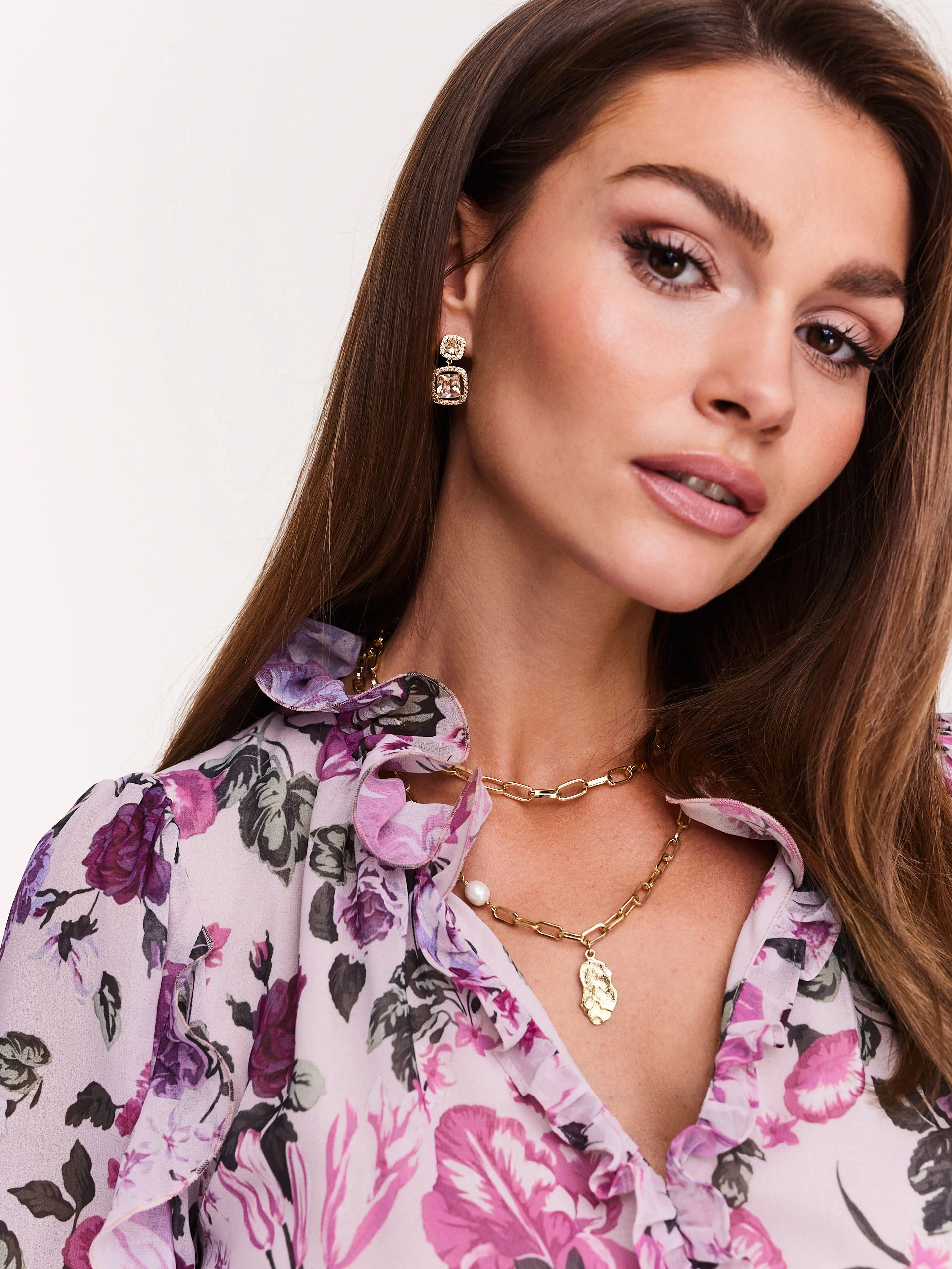 Long airy floral dress
